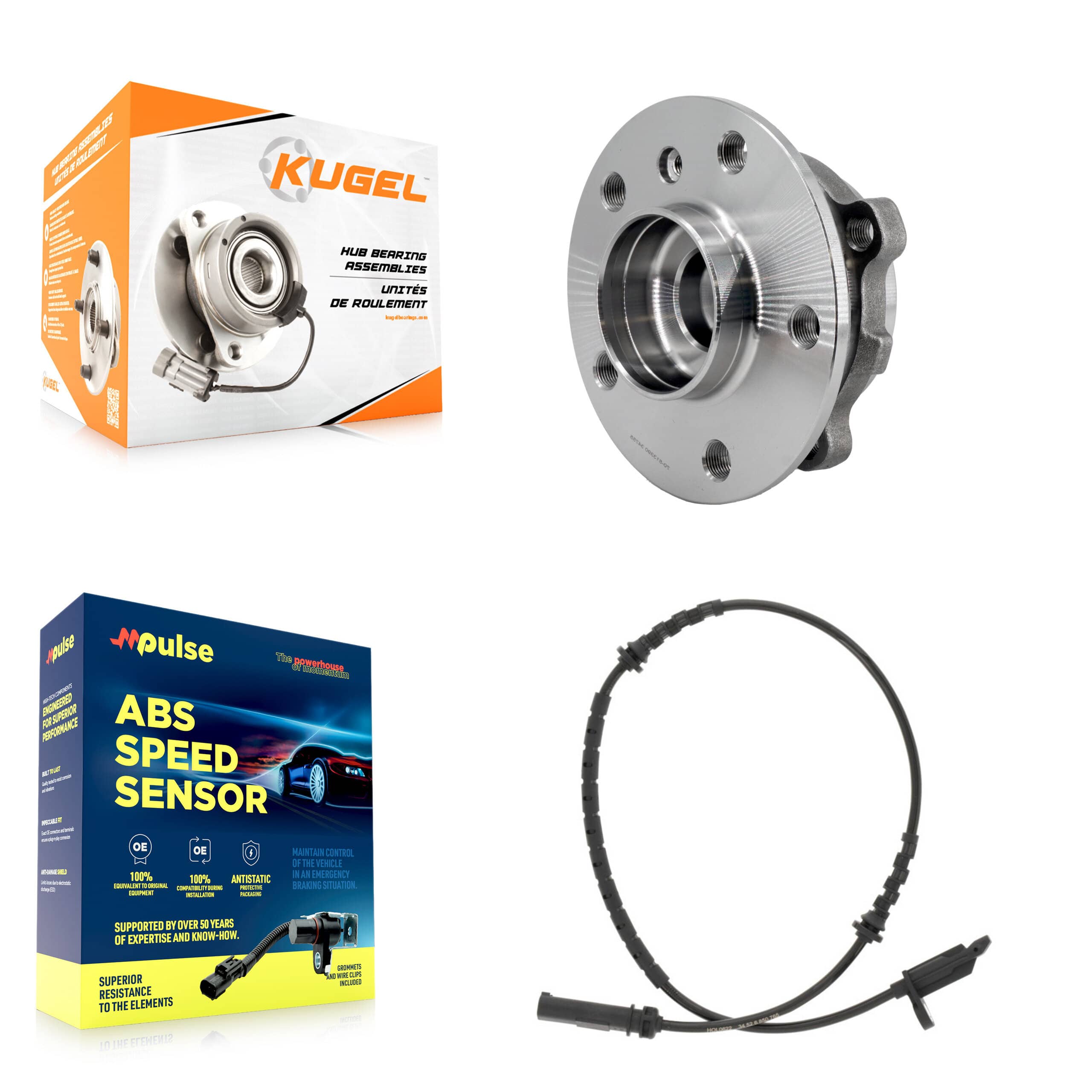 Kugel - K7S-100249 - Front Wheel Bearing and Hub Assembly Kits