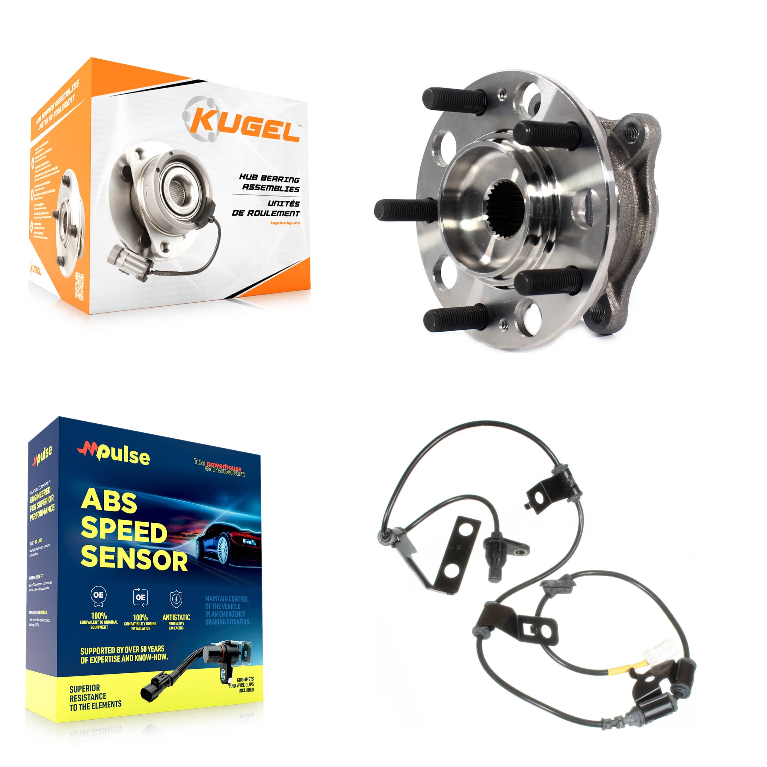 Kugel - K7S-100386 - Rear Wheel Bearing and Hub Assembly Kits