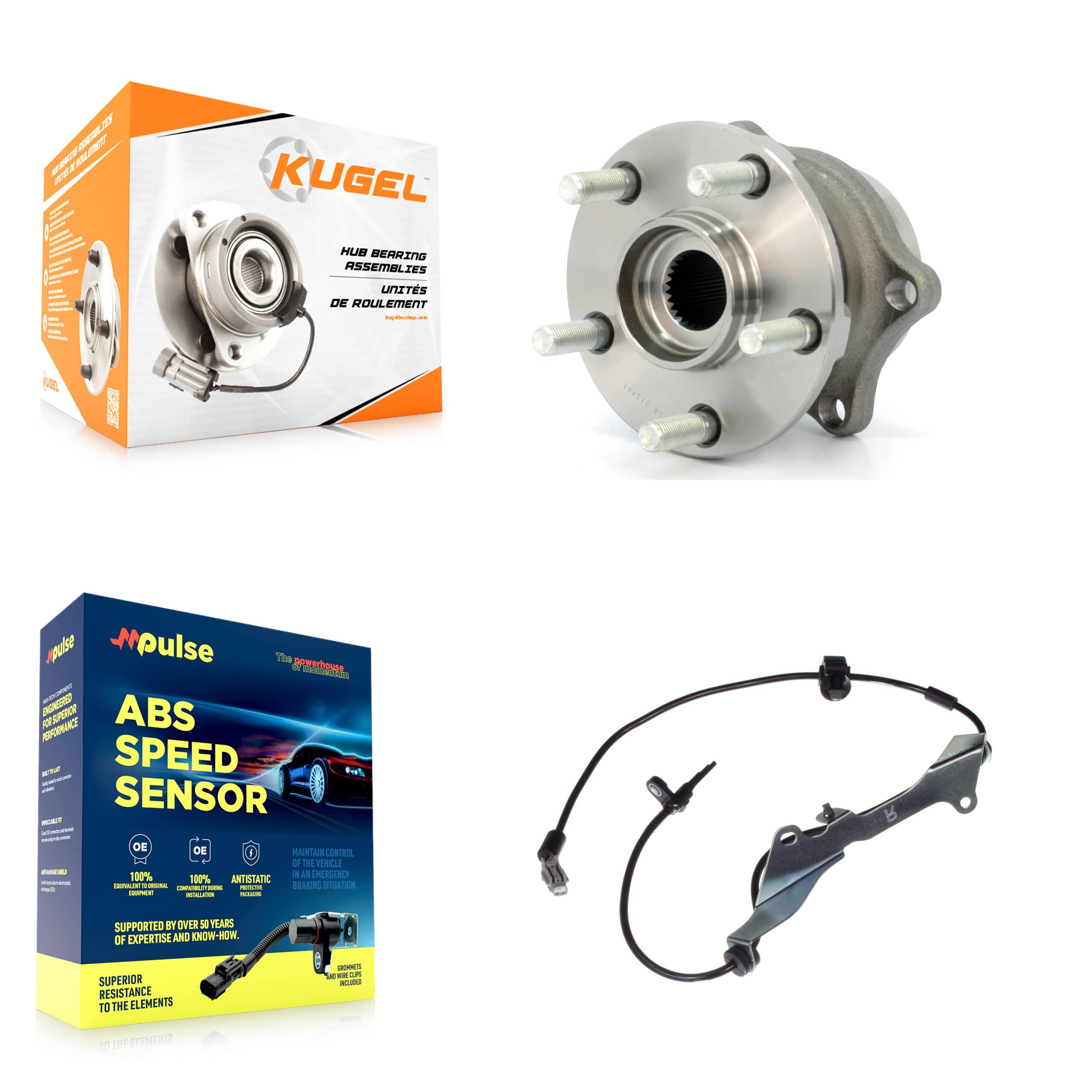 Kugel - K7S-100522 - Rear Wheel Bearing and Hub Assembly Kits