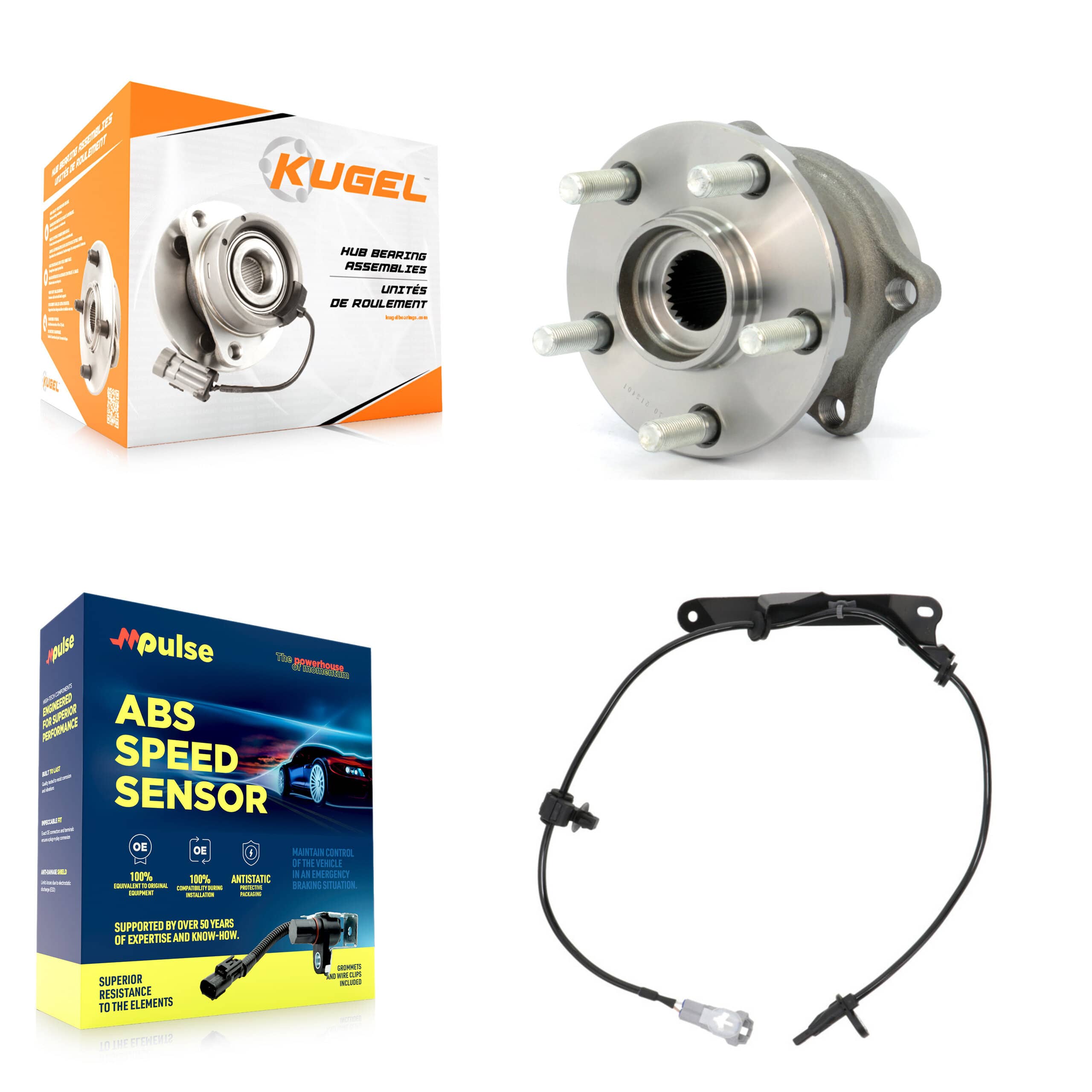 Kugel - K7S-100523 - Rear Wheel Bearing and Hub Assembly Kits