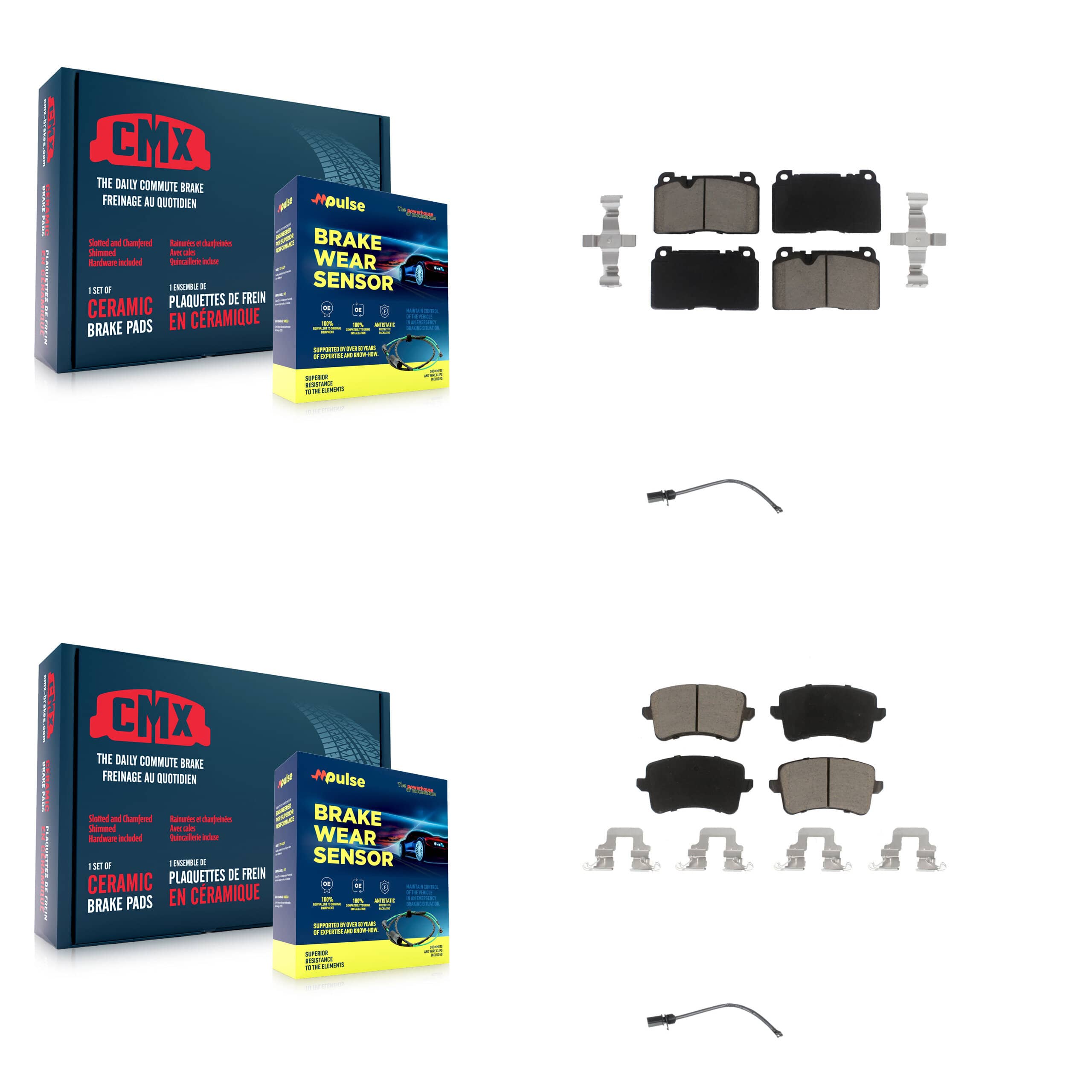 CMX - KCW-100057 - Front and Rear Disc Brake Pad Kits