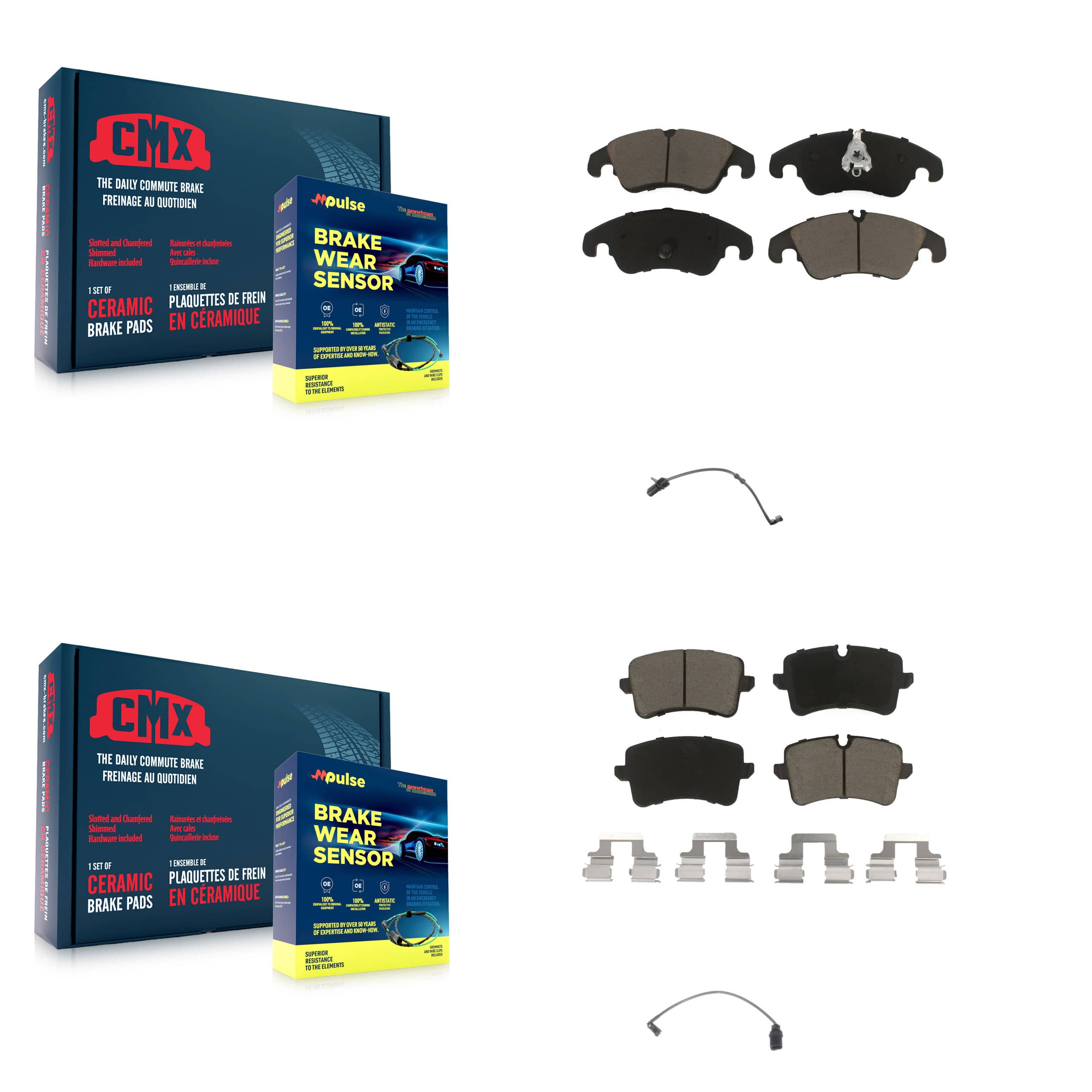 CMX - KCW-100110 - Front and Rear Disc Brake Pad Kits
