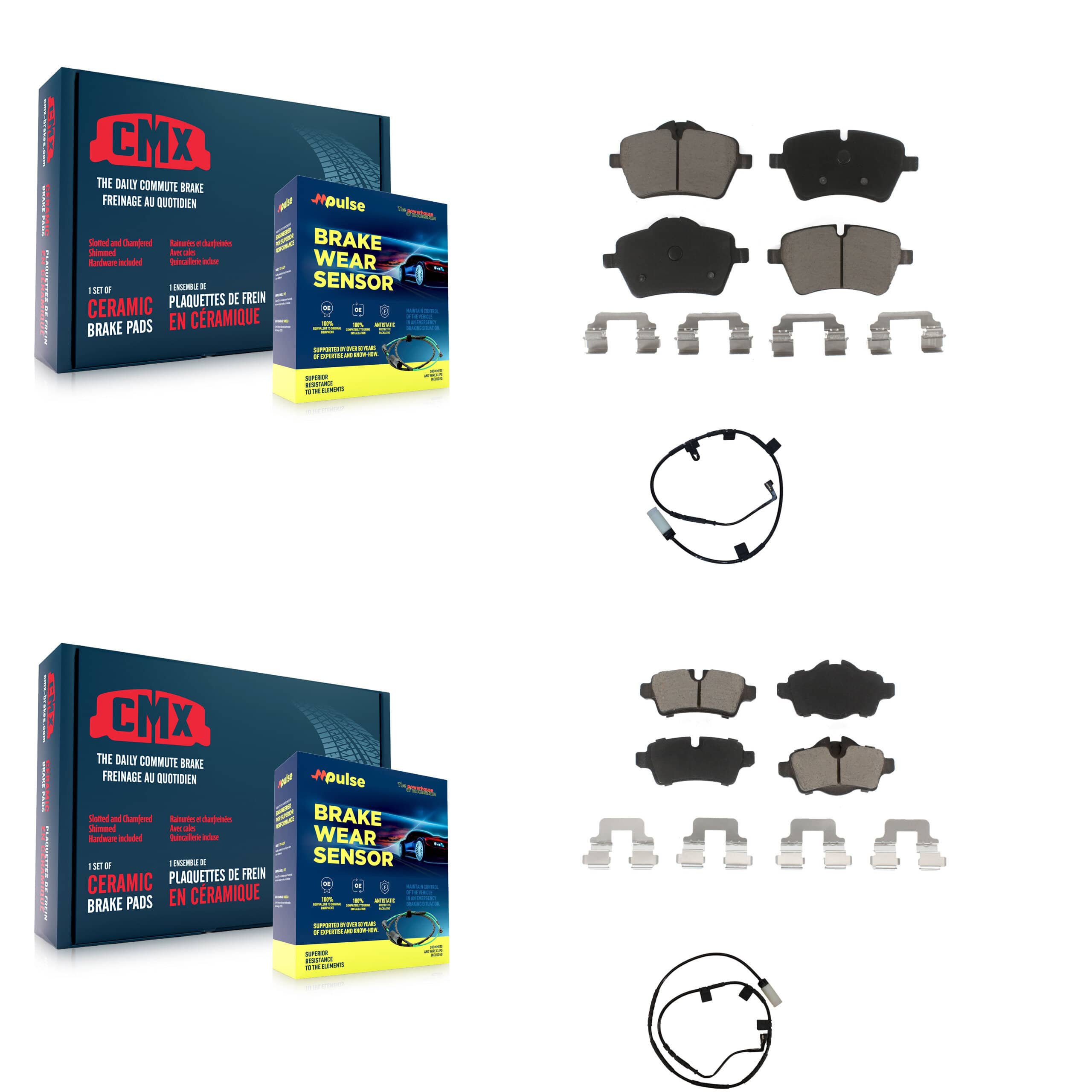 CMX - KCW-100122 - Front and Rear Disc Brake Pad Kits