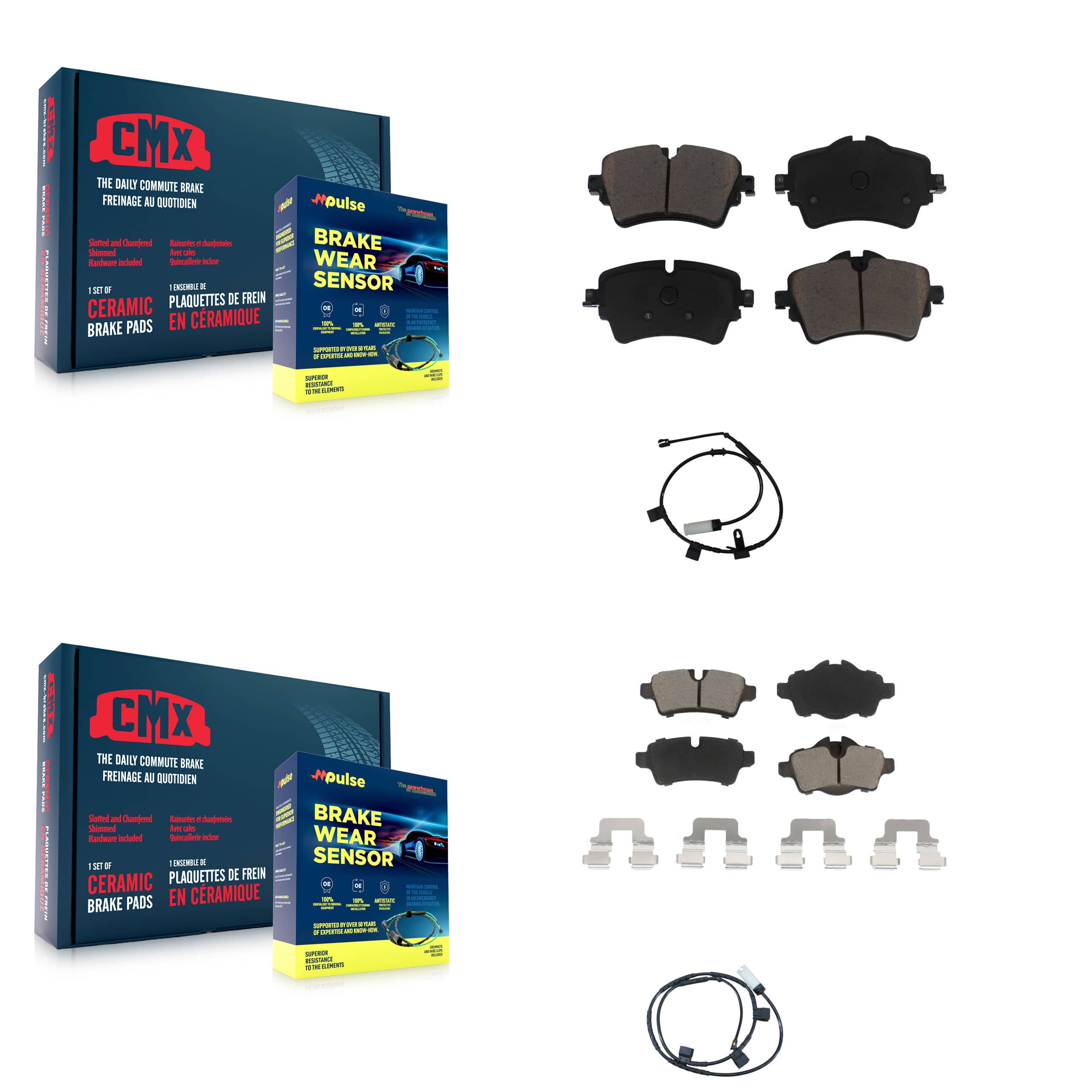 CMX - KCW-100123 - Front and Rear Disc Brake Pad Kits