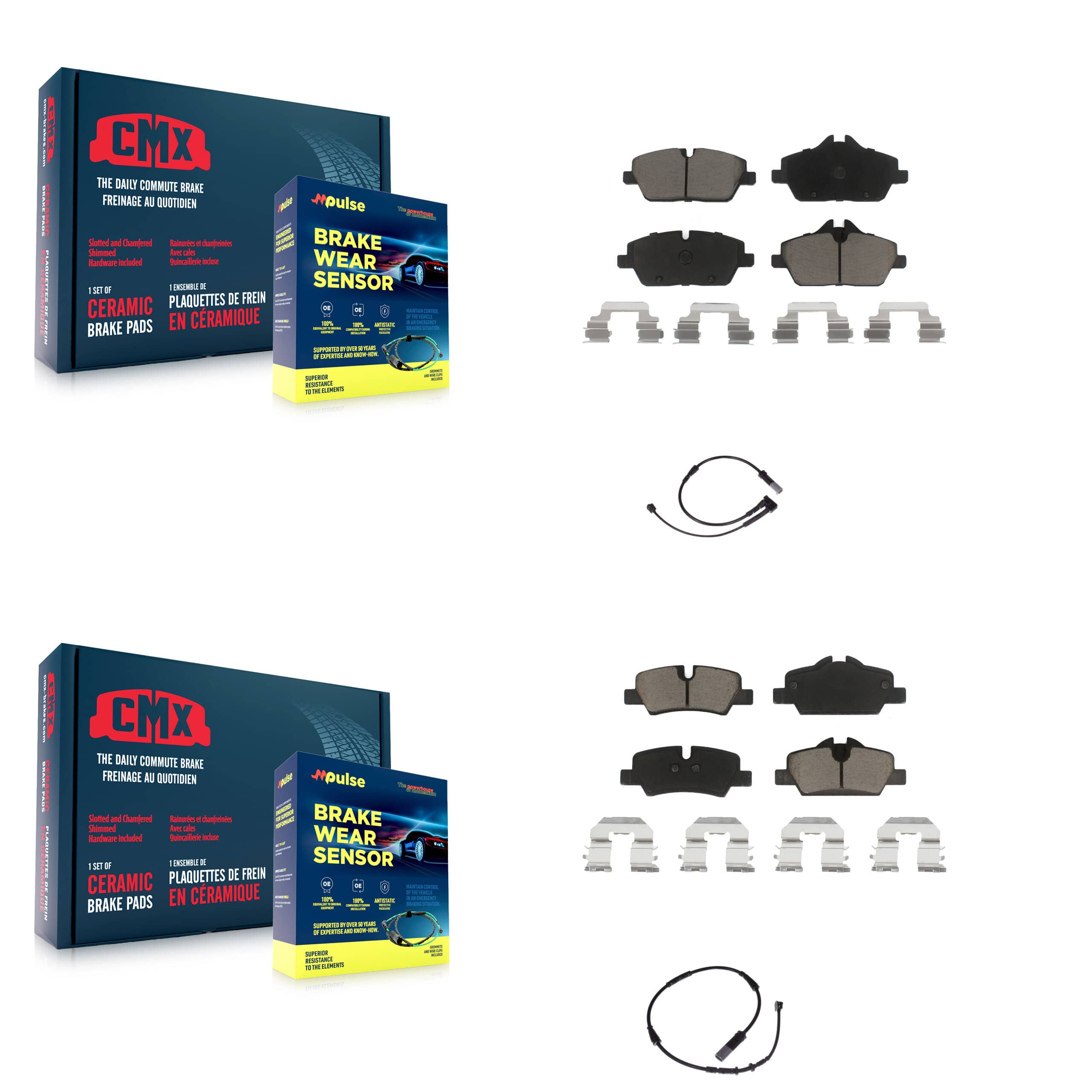 CMX - KCW-100124 - Front and Rear Disc Brake Pad Kits