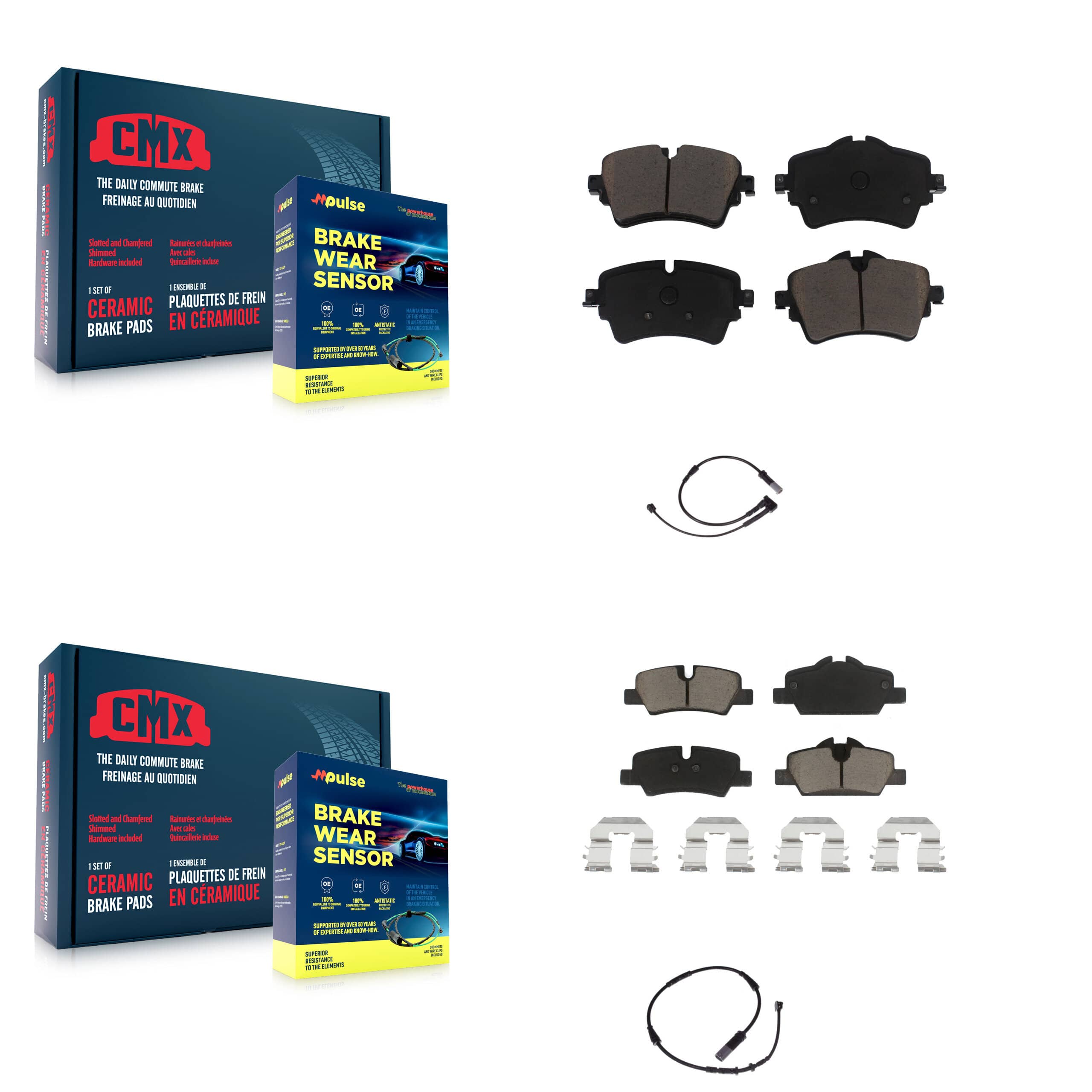 CMX - KCW-100125 - Front and Rear Disc Brake Pad Kits