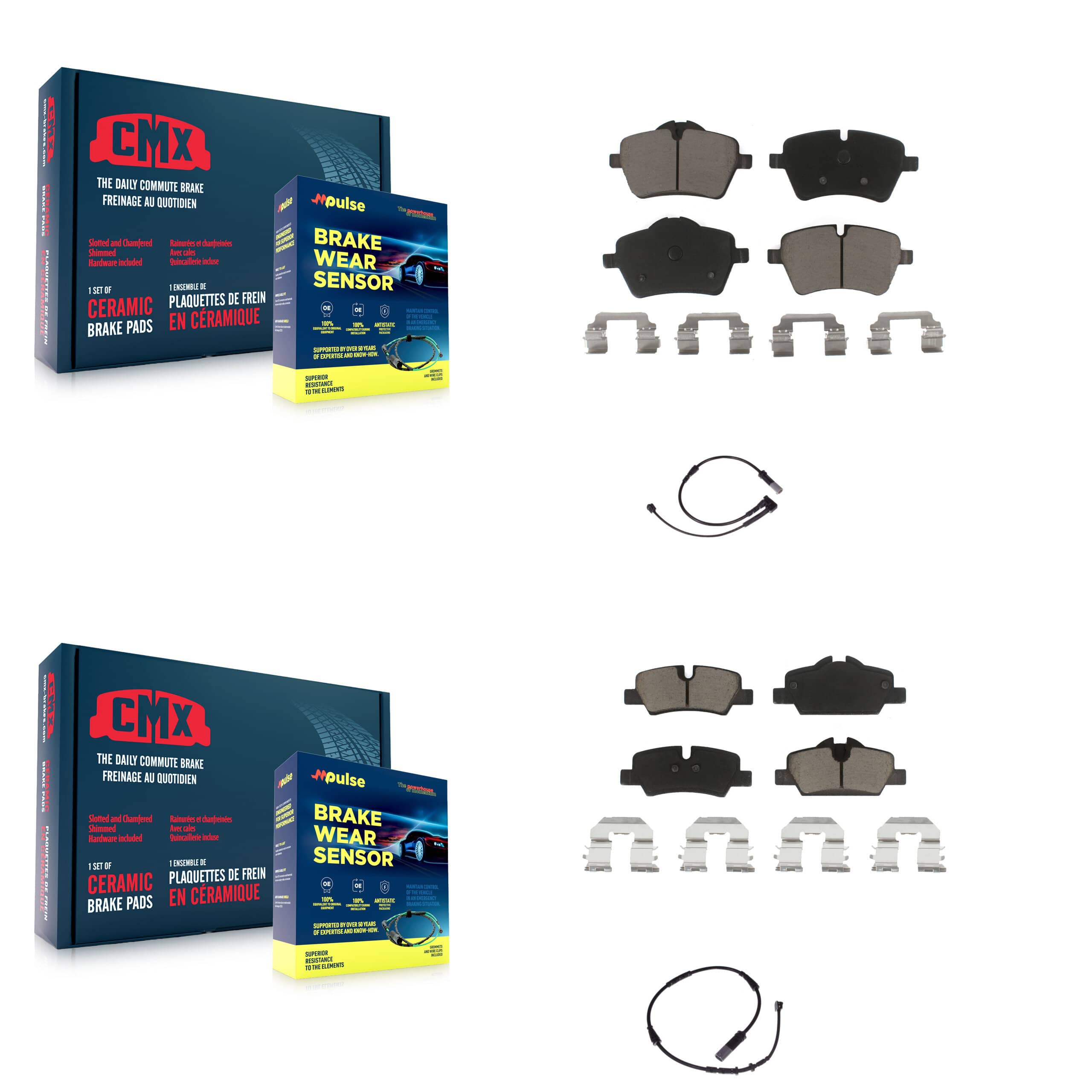 CMX - KCW-100126 - Front and Rear Disc Brake Pad Kits