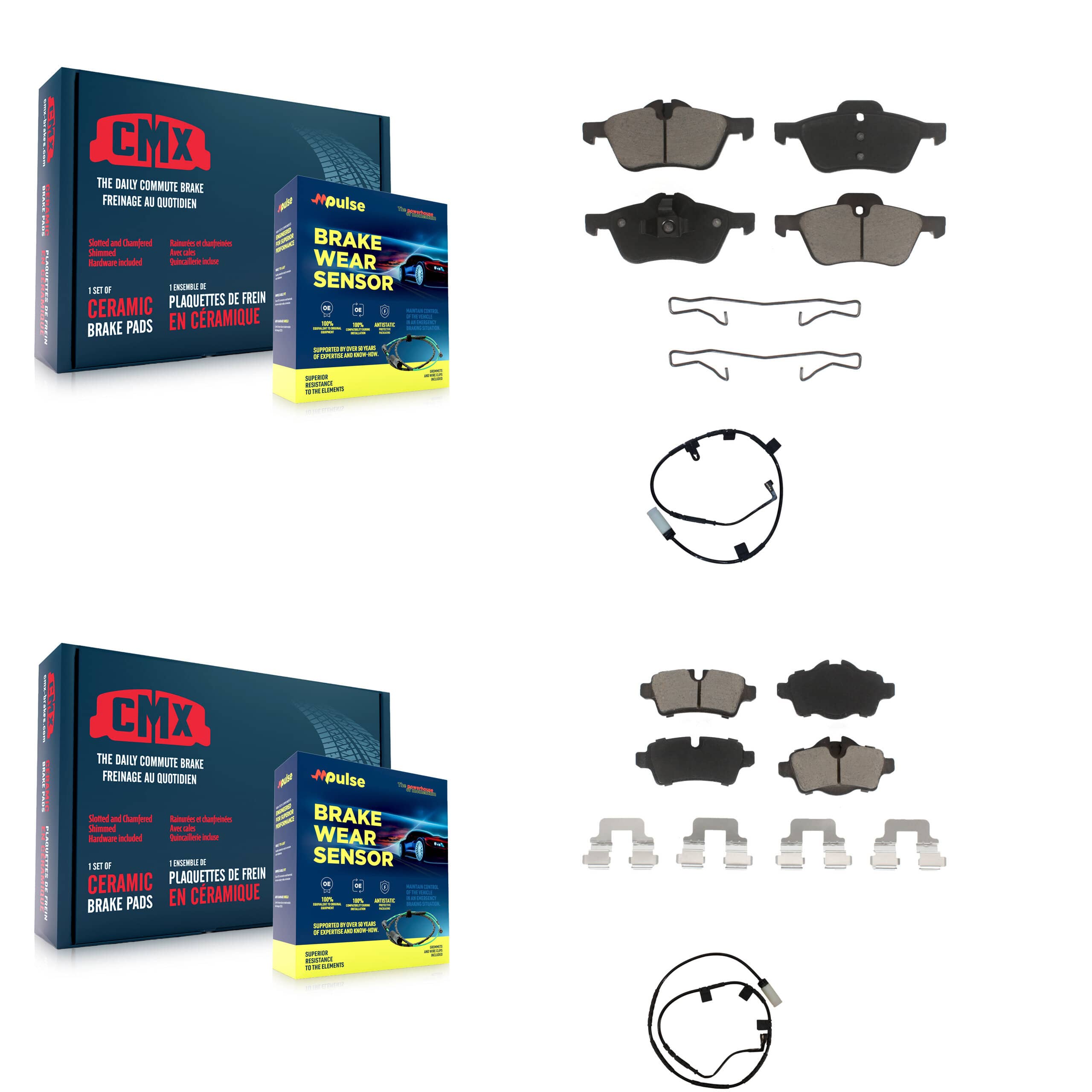 CMX - KCW-100127 - Front and Rear Disc Brake Pad Kits