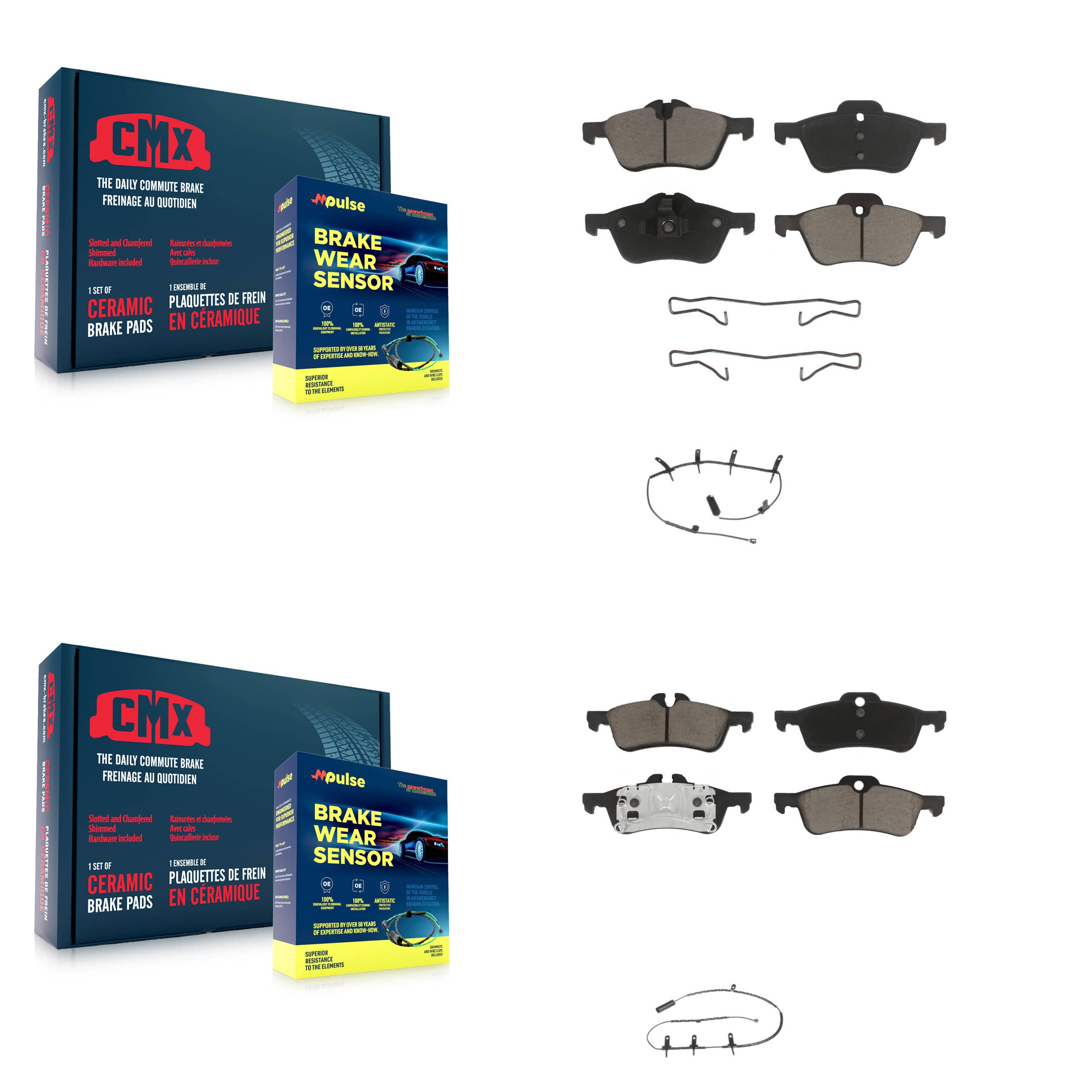 CMX - KCW-100130 - Front and Rear Disc Brake Pad Kits