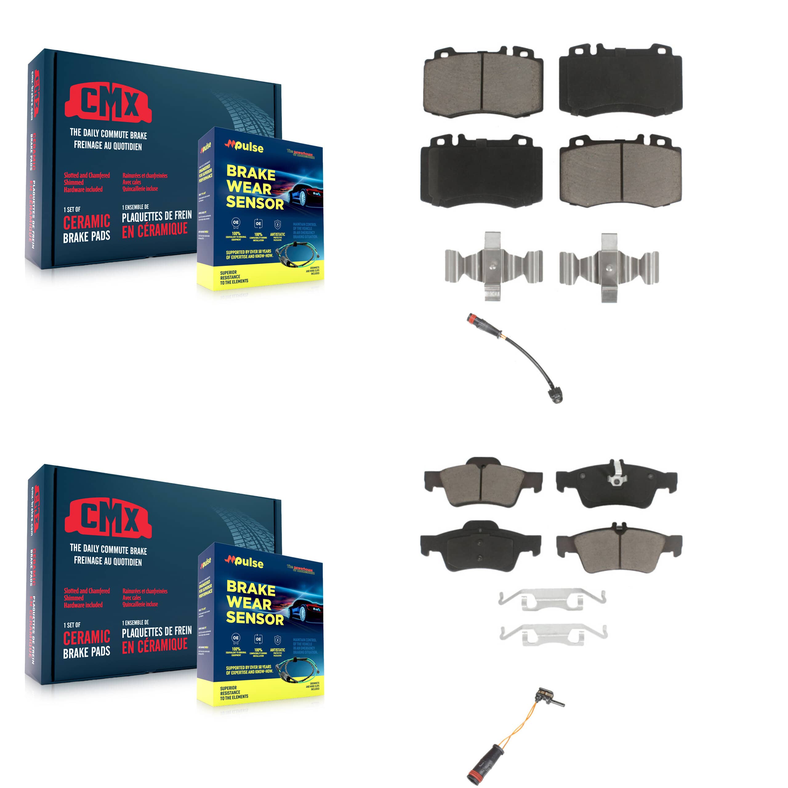 CMX - KCW-100150 - Front and Rear Disc Brake Pad Kits