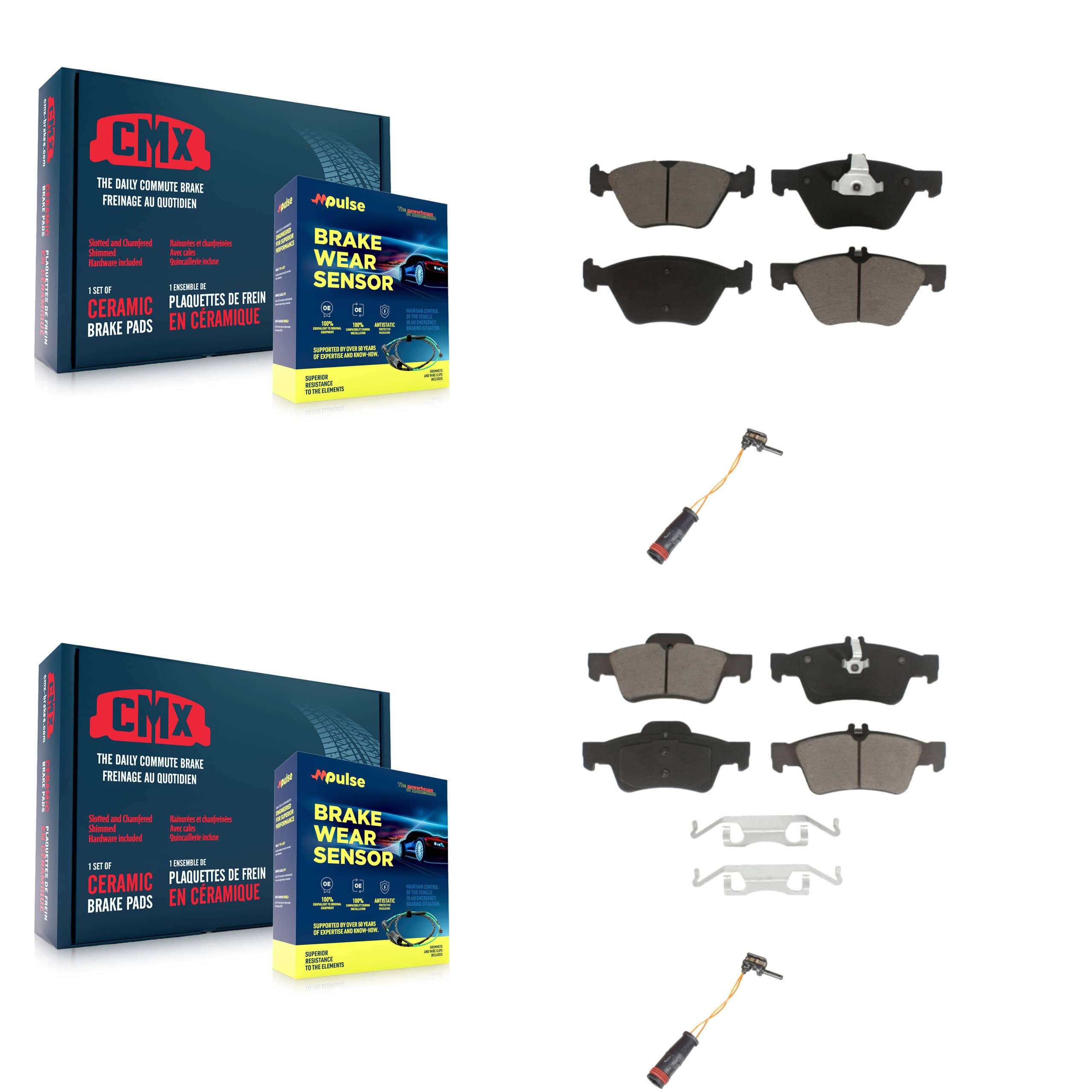 CMX - KCW-100151 - Front and Rear Disc Brake Pad Kits