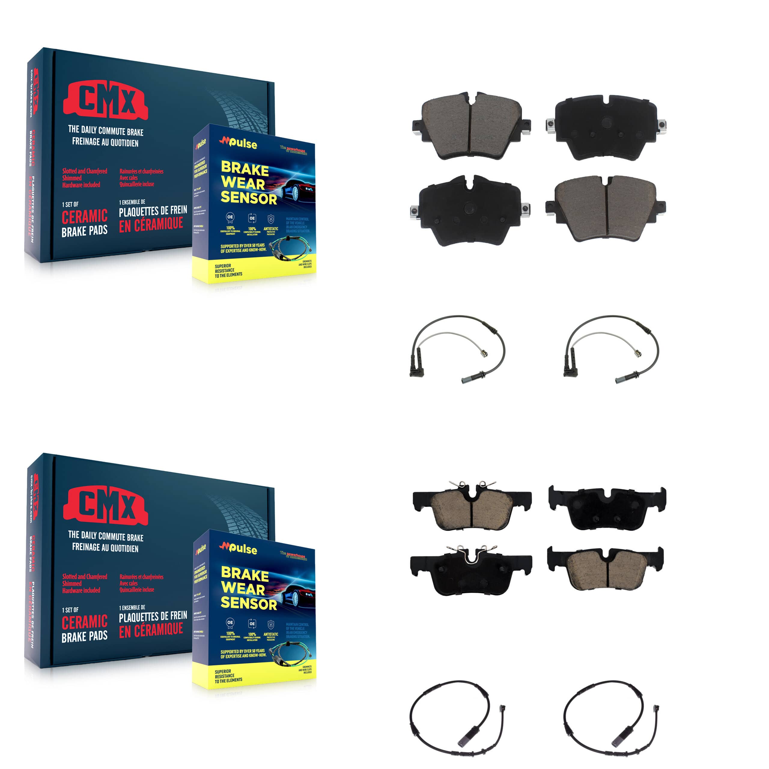CMX - KCW-100196 - Front and Rear Disc Brake Pad Kits