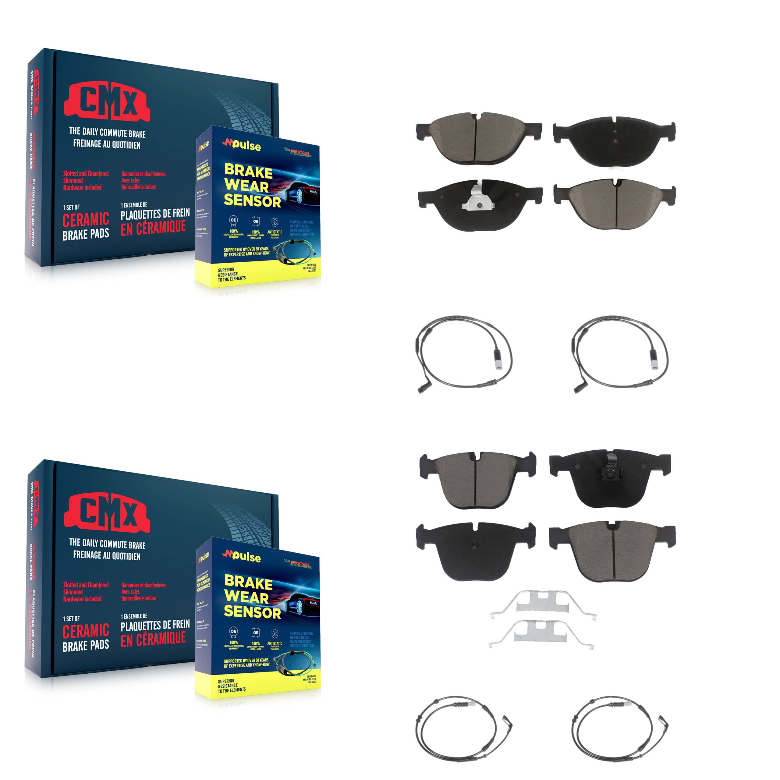 CMX - KCW-100215 - Front and Rear Disc Brake Pad Kits