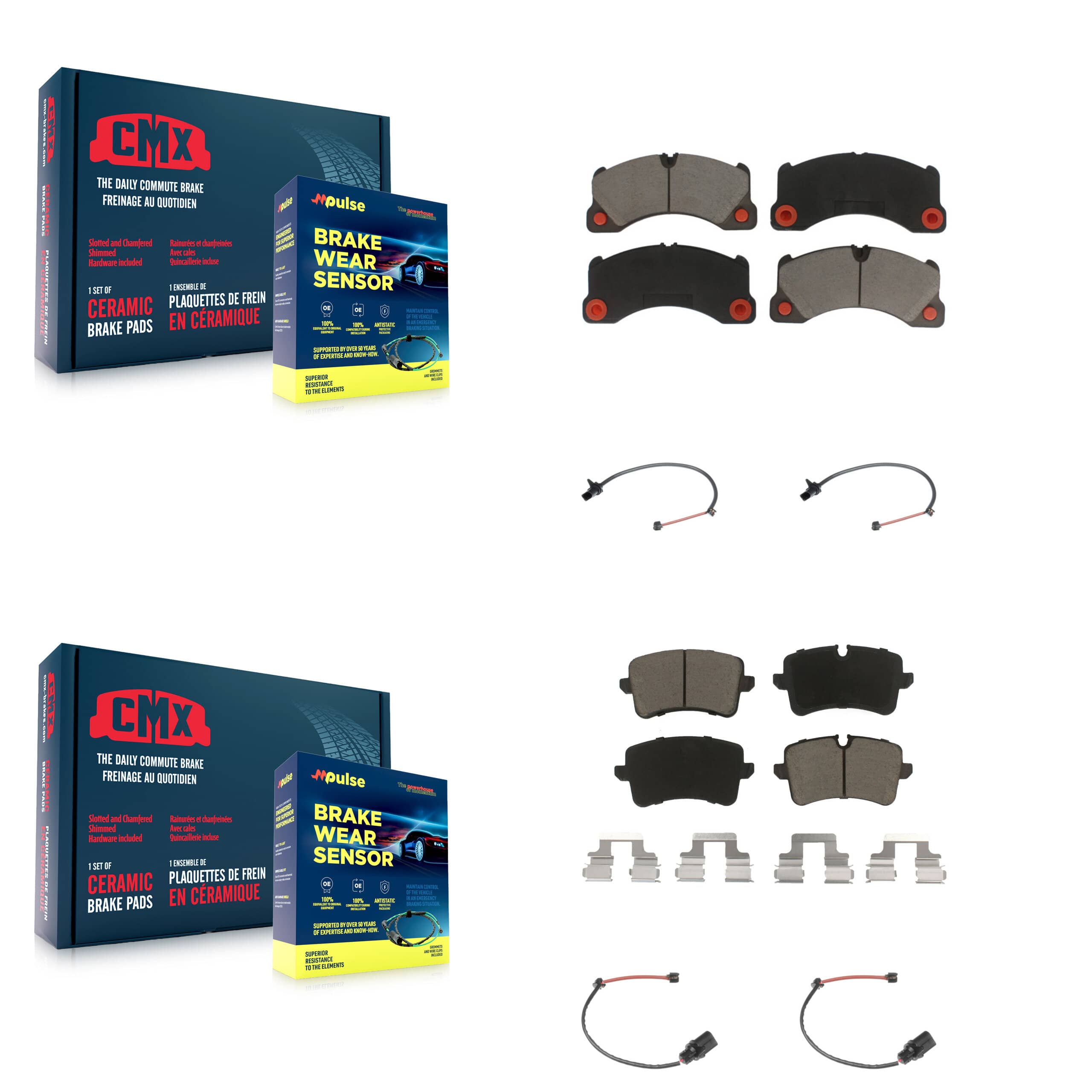 CMX - KCW-100222 - Front and Rear Disc Brake Pad Kits
