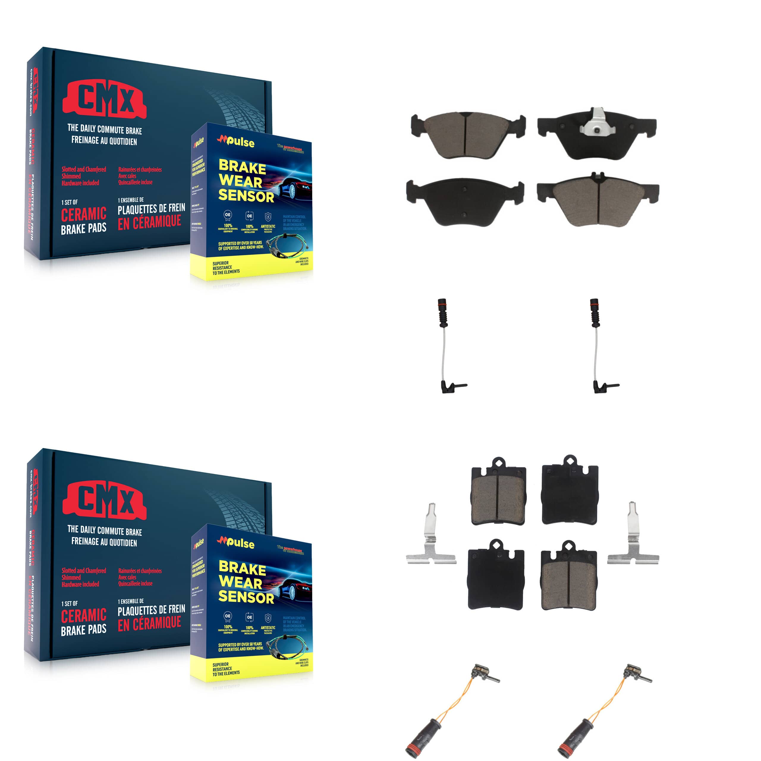 CMX - KCW-100224 - Front and Rear Disc Brake Pad Kits
