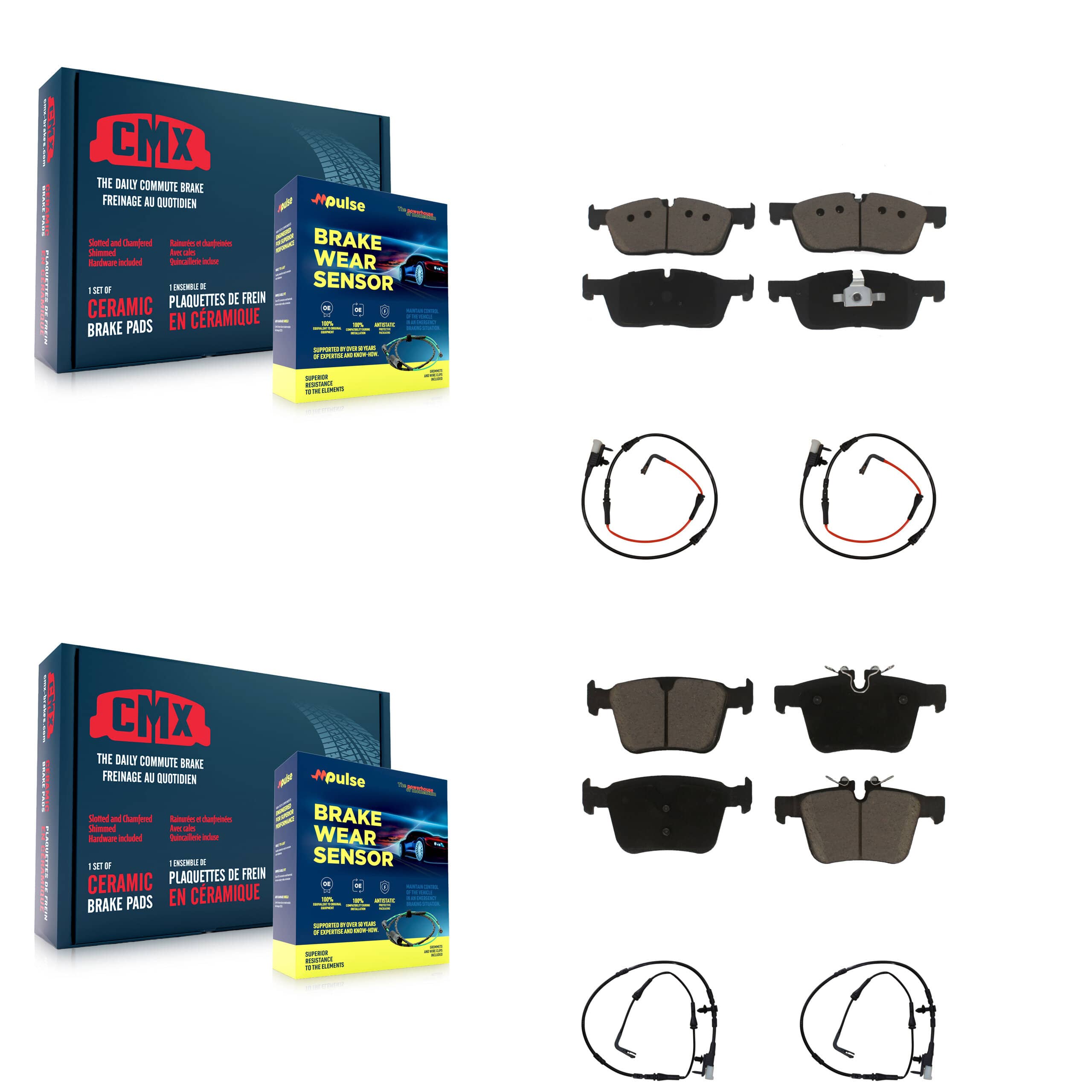 CMX - KCW-100229 - Front and Rear Disc Brake Pad Kits