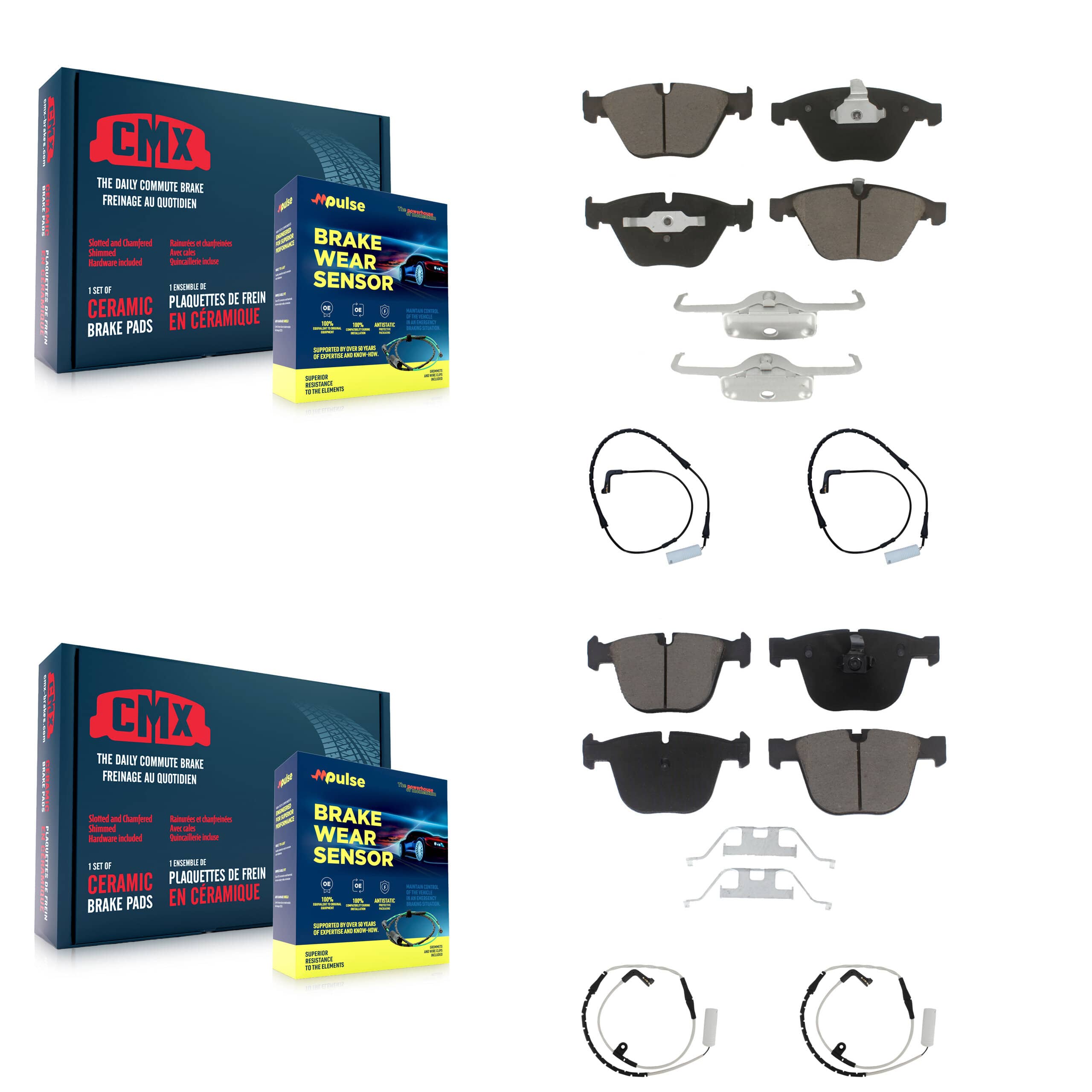 CMX - KCW-100230 - Front and Rear Disc Brake Pad Kits