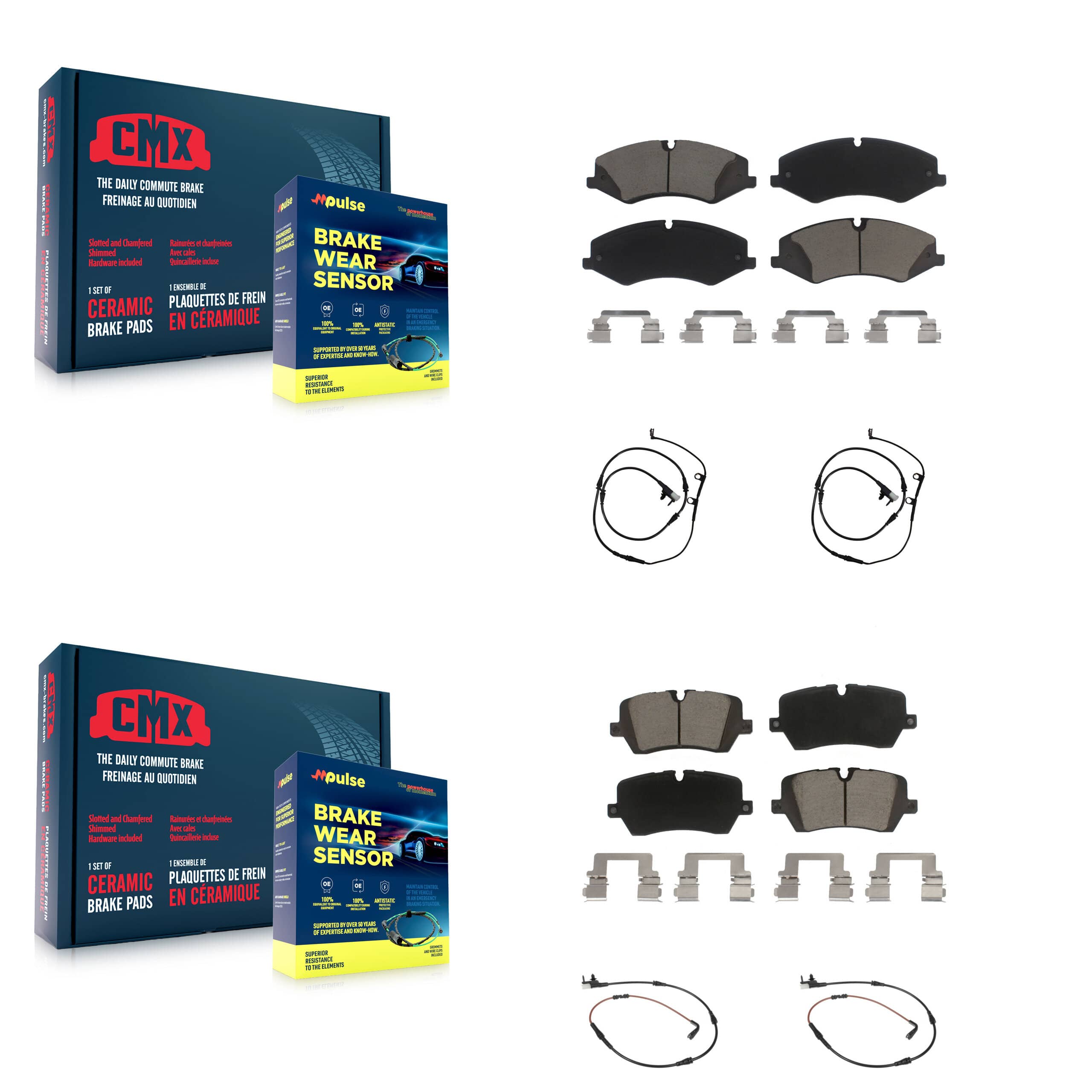 CMX - KCW-100295 - Front and Rear Disc Brake Pad Kits