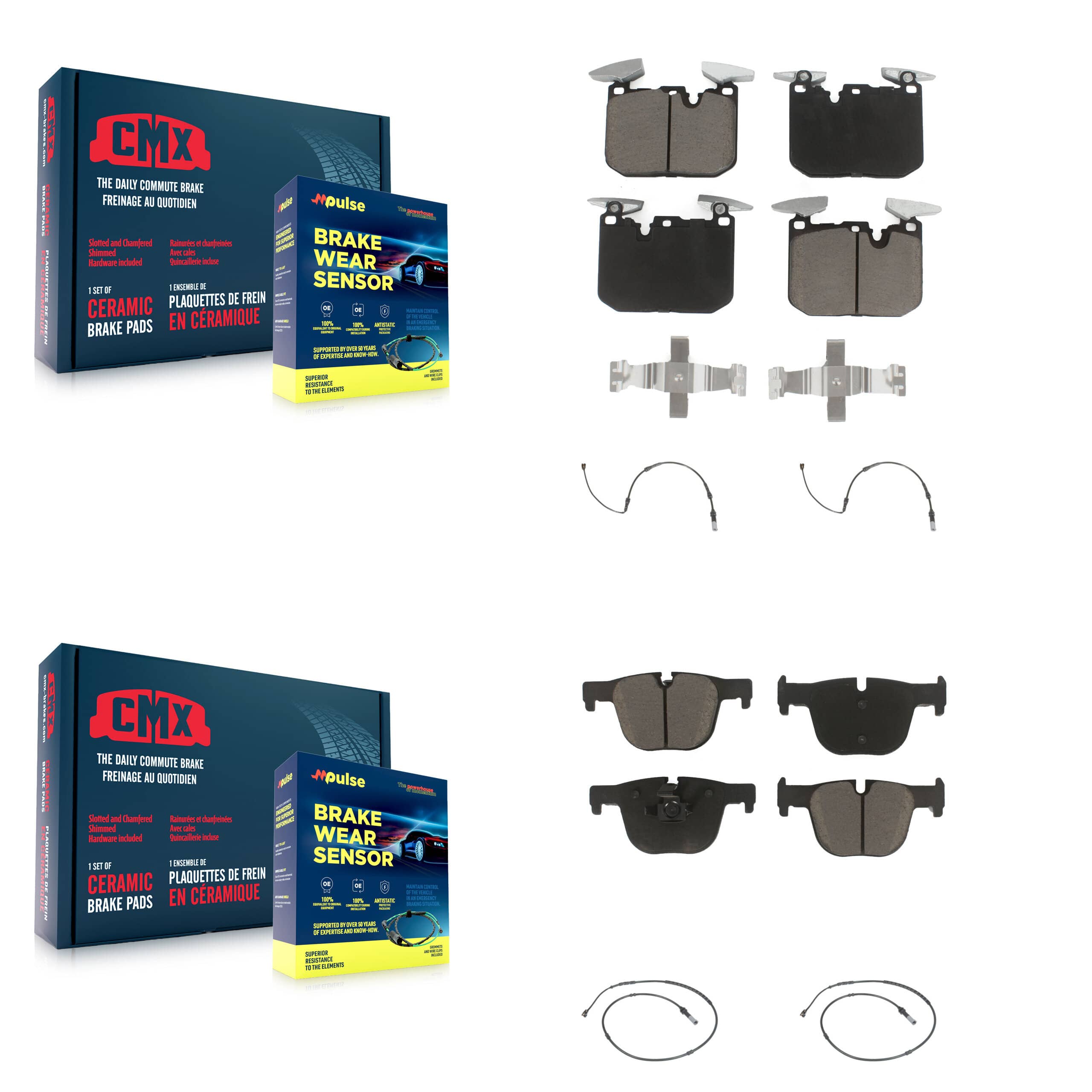 CMX - KCW-100296 - Front and Rear Disc Brake Pad Kits
