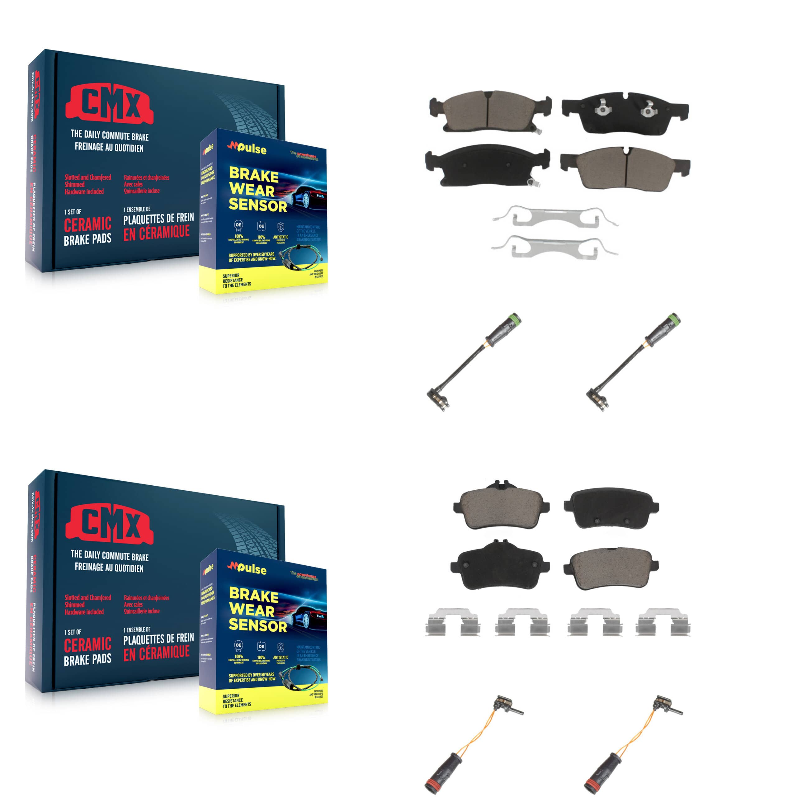 CMX - KCW-100305 - Front and Rear Disc Brake Pad Kits
