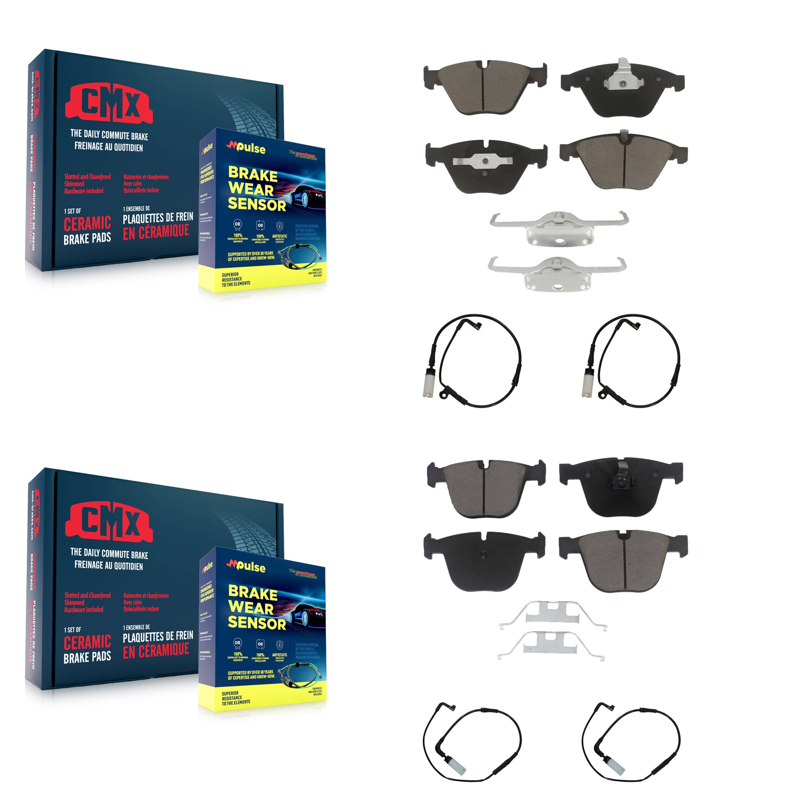 CMX - KCW-100319 - Front and Rear Disc Brake Pad Kits