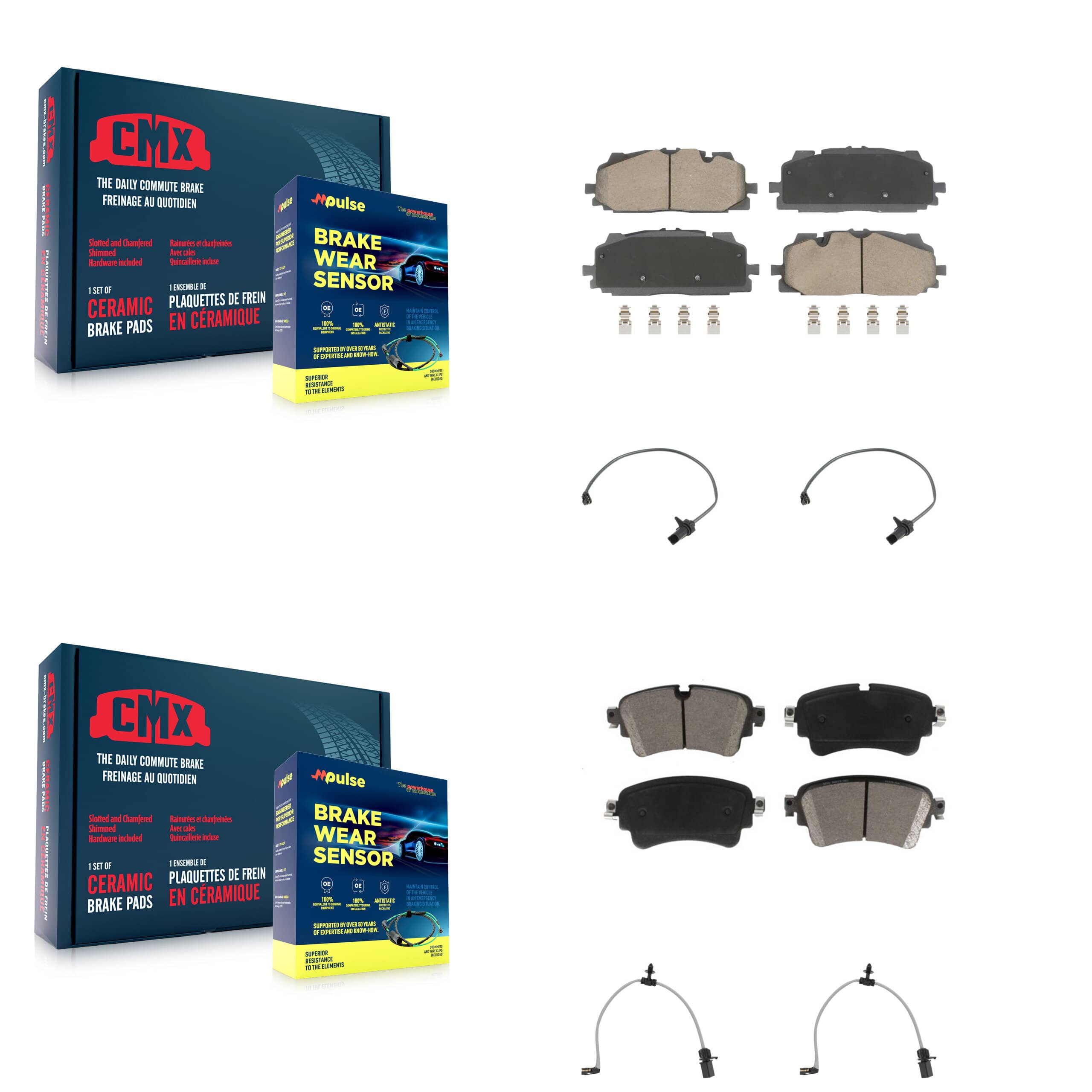 CMX - KCW-101072 - Front and Rear Disc Brake Pad Kits