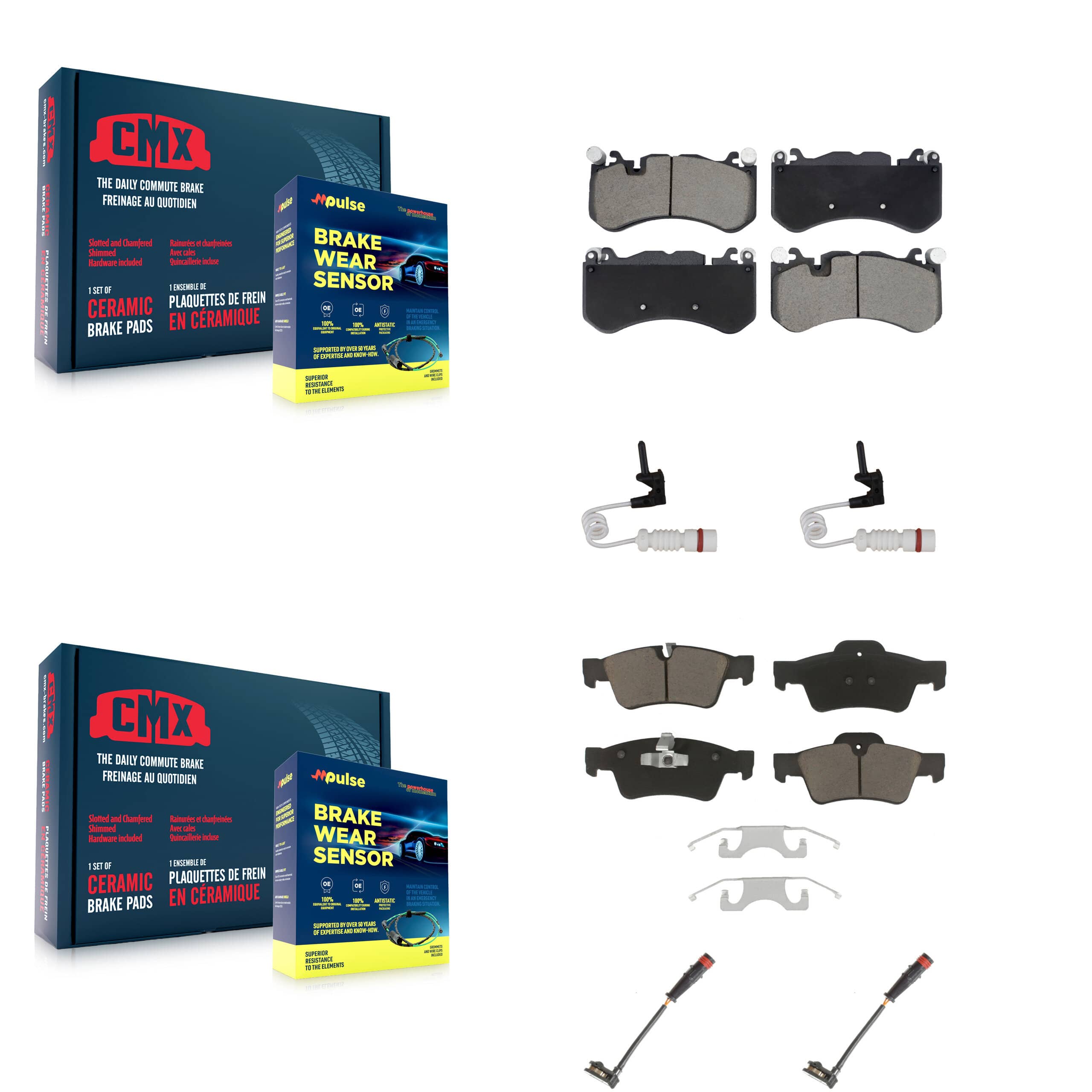 CMX - KCW-101077 - Front and Rear Disc Brake Pad Kits