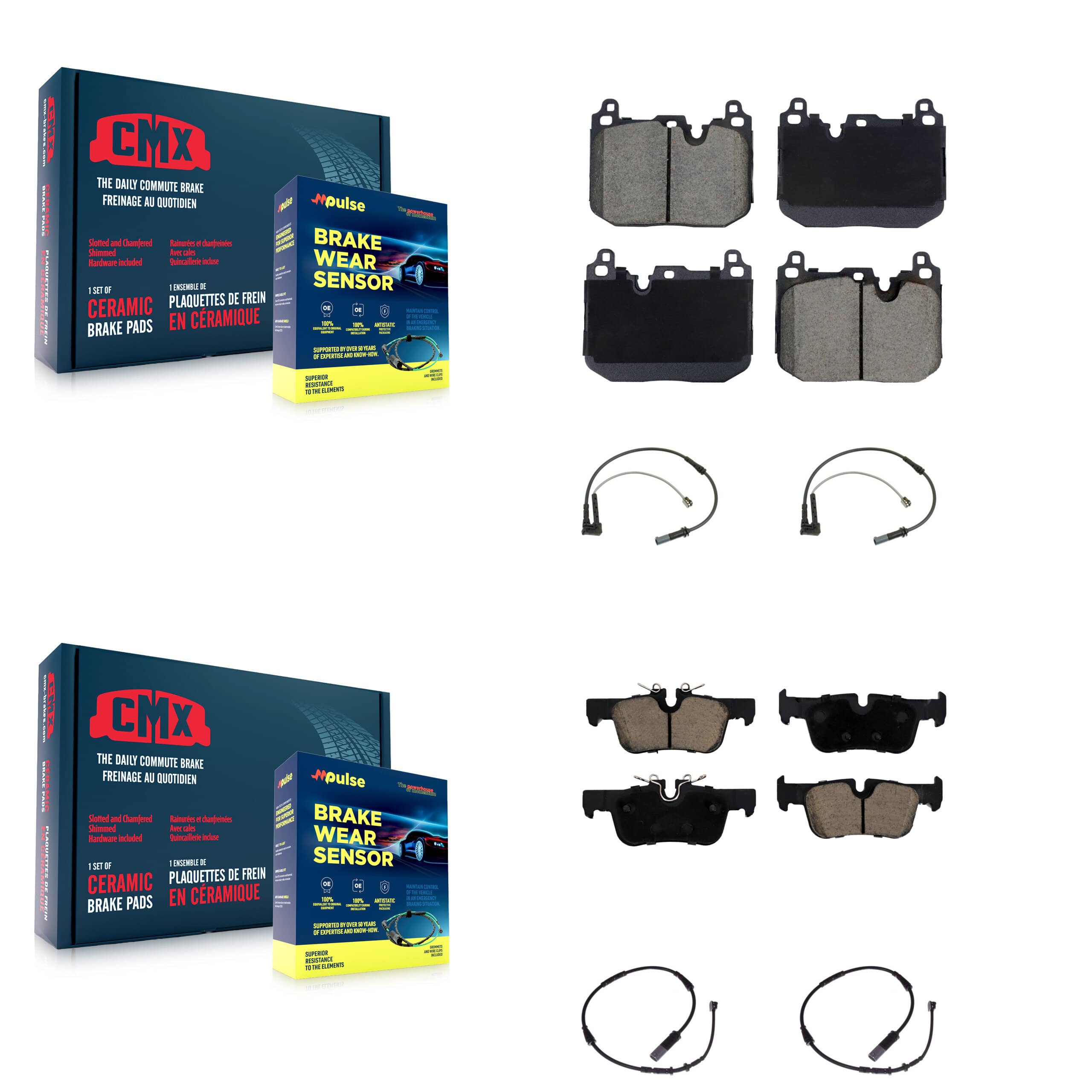 CMX - KCW-101081 - Front and Rear Disc Brake Pad Kits