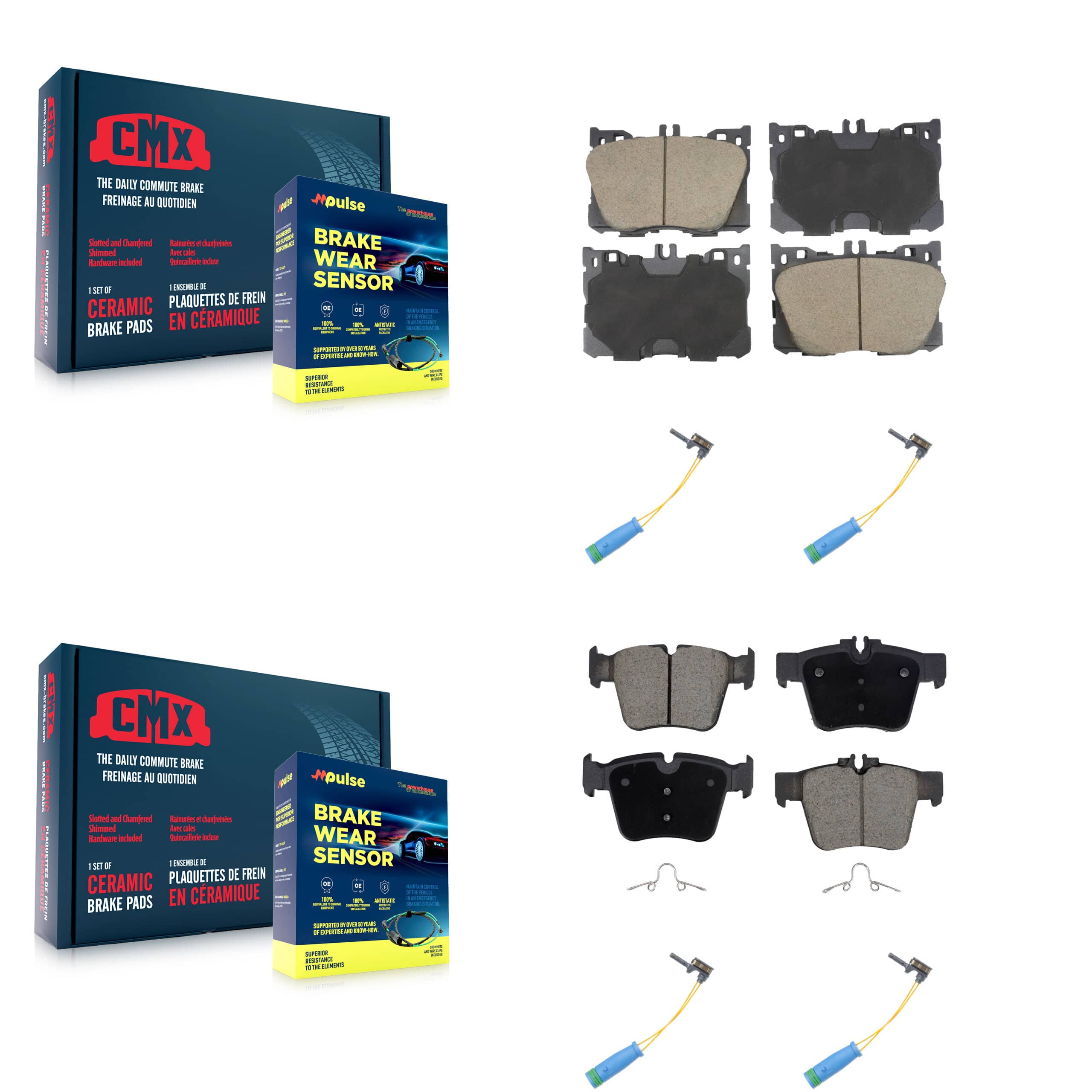 CMX - KCW-101086 - Front and Rear Disc Brake Pad Kits
