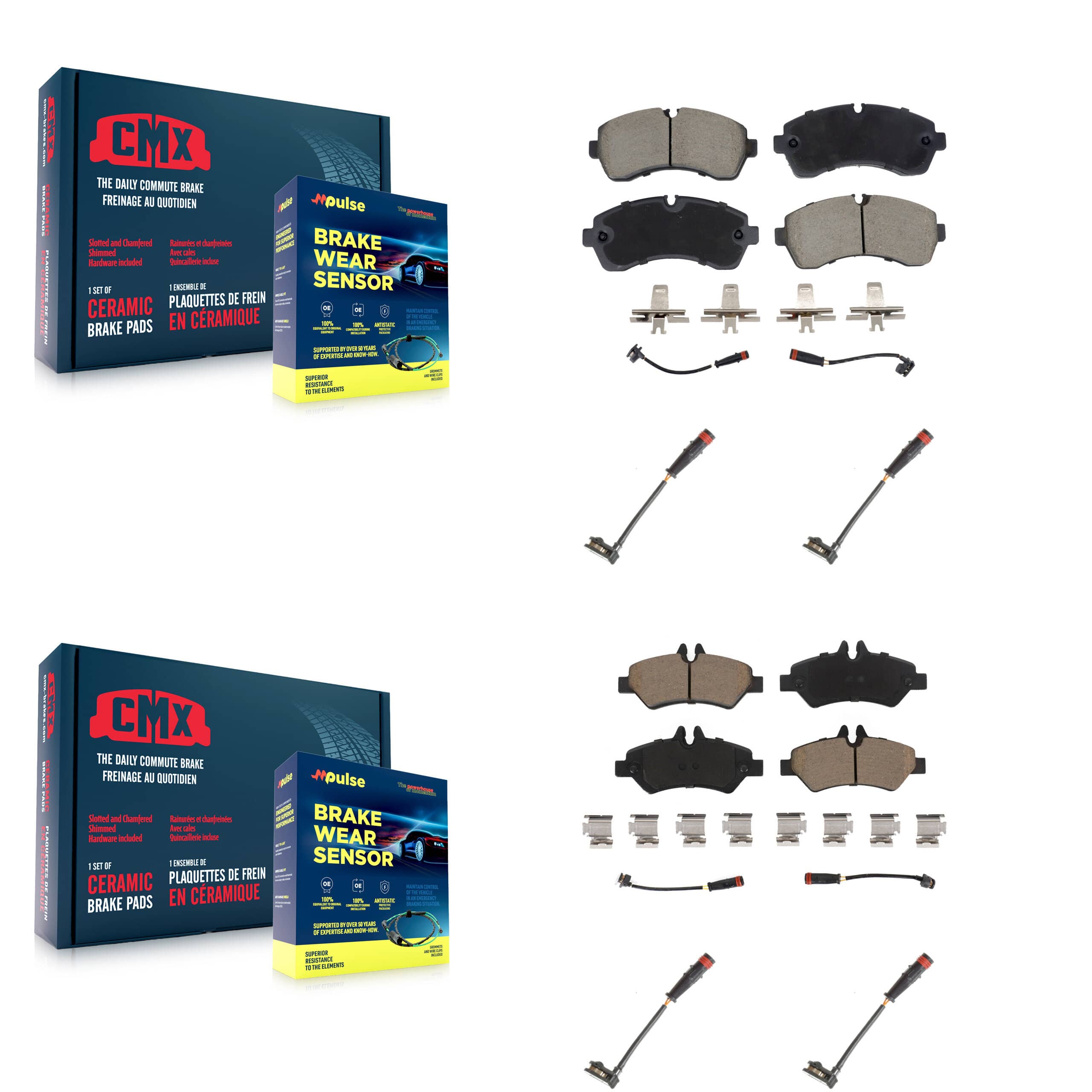 CMX - KCW-101098 - Front and Rear Disc Brake Pad Kits