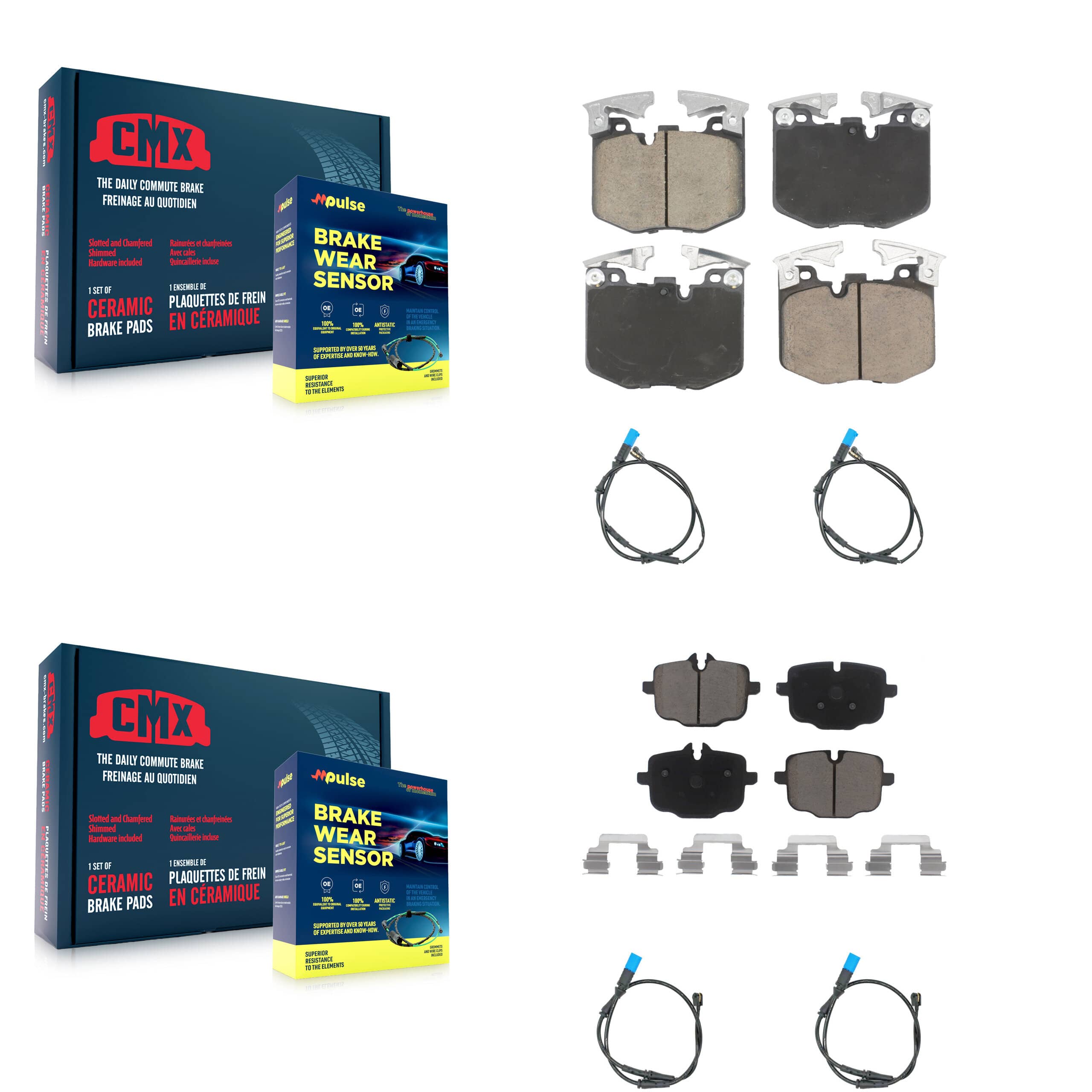 CMX - KCW-101112 - Front and Rear Disc Brake Pad Kits