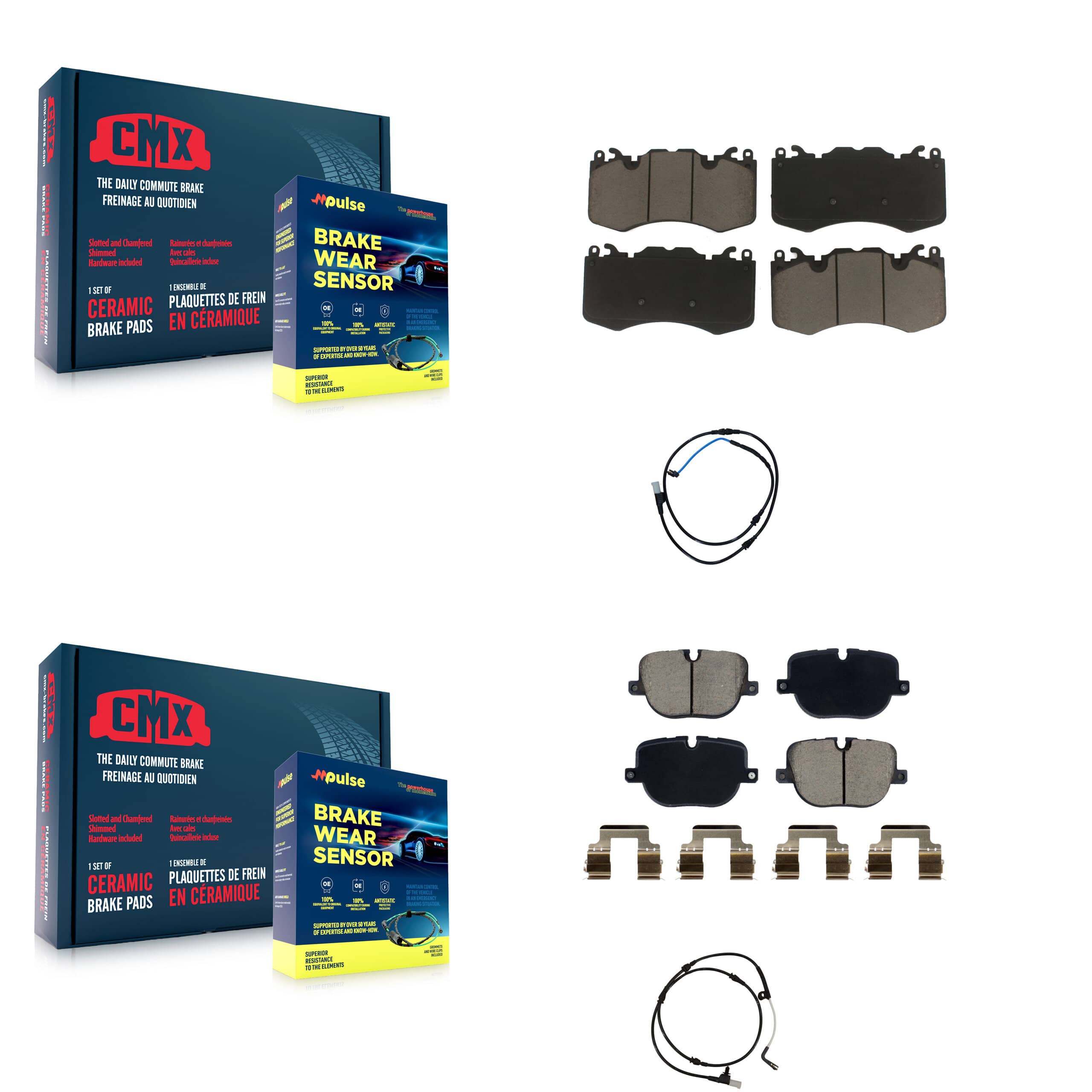 CMX - KCW-101115 - Front and Rear Disc Brake Pad Kits