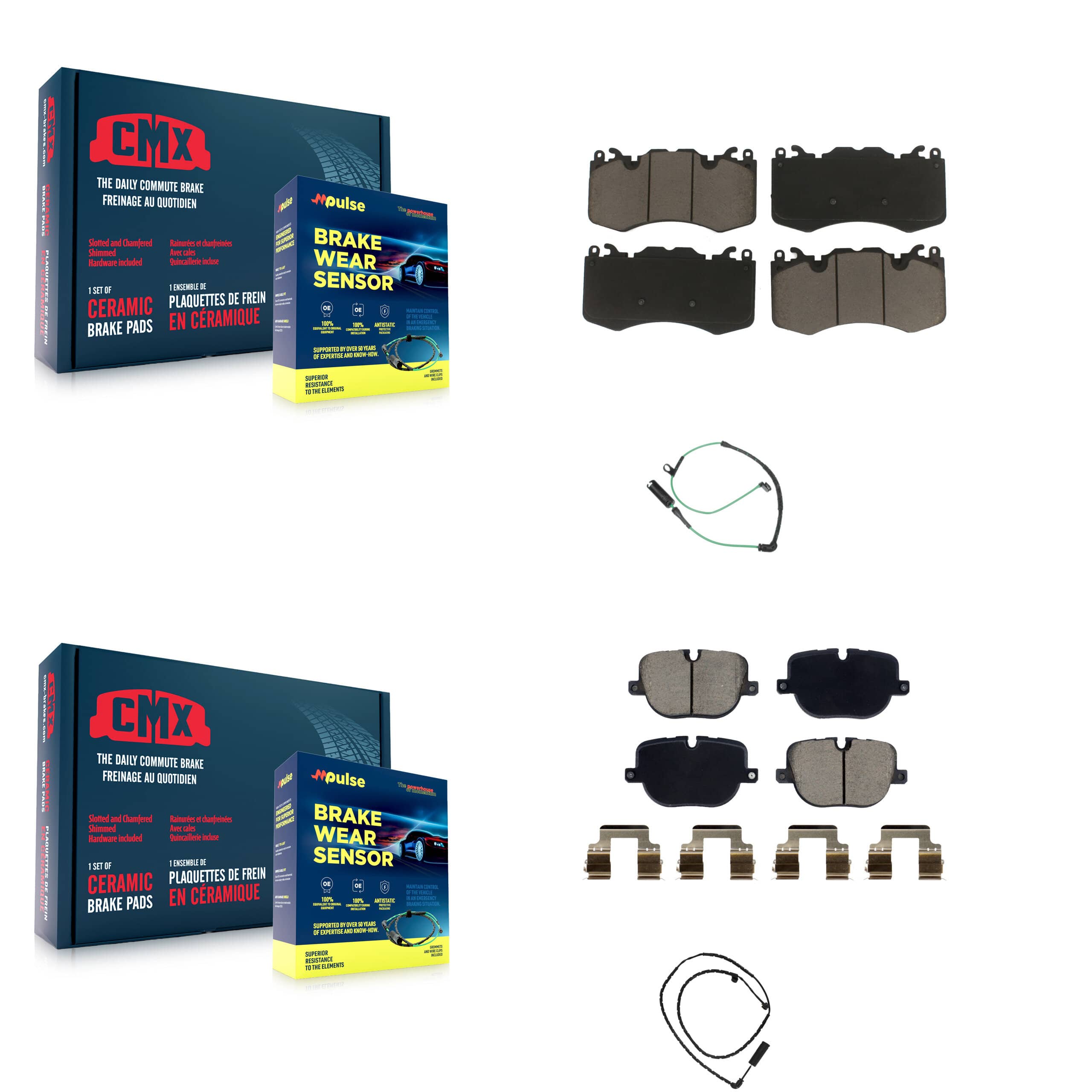 CMX - KCW-101116 - Front and Rear Disc Brake Pad Kits