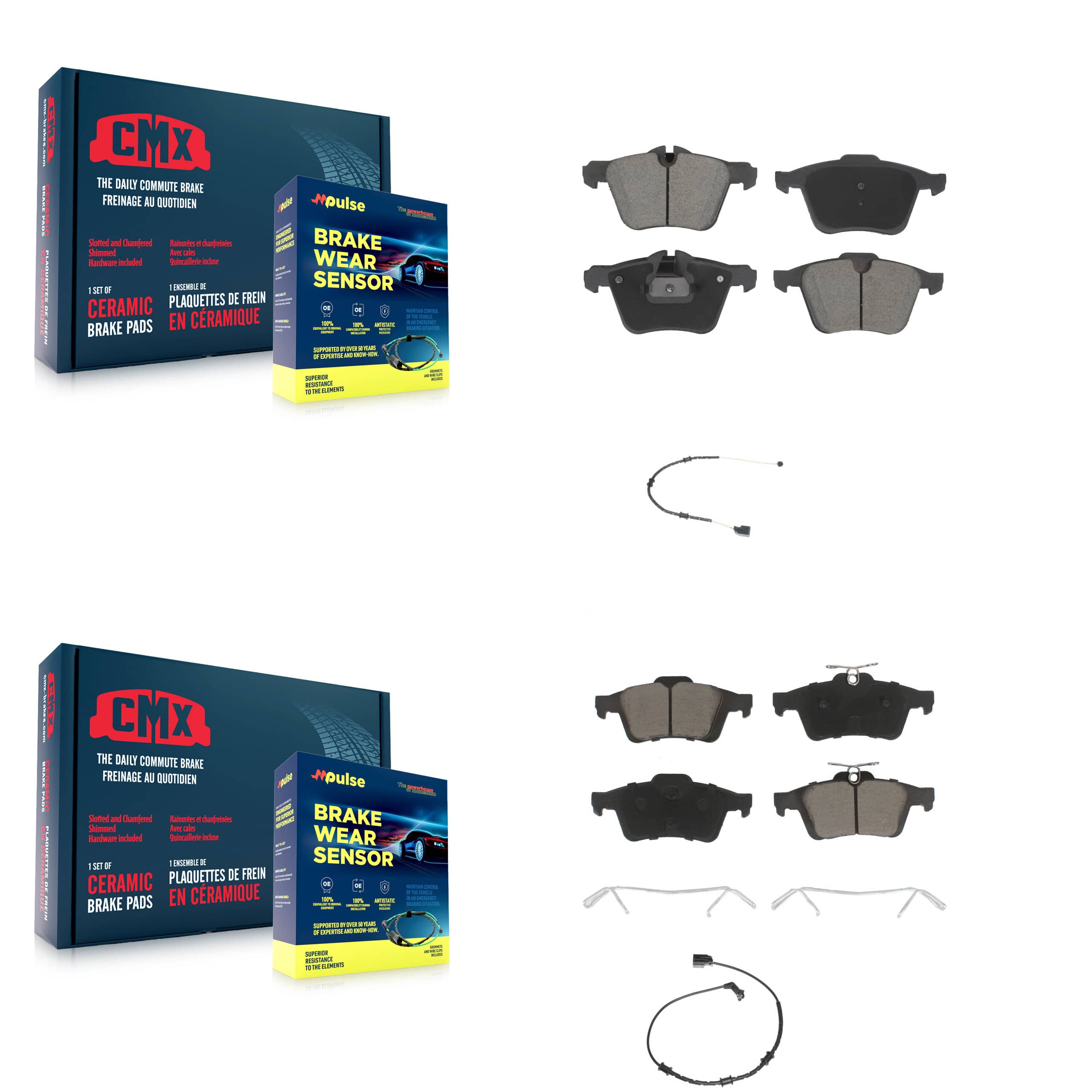 CMX - KCW-101119 - Front and Rear Disc Brake Pad Kits