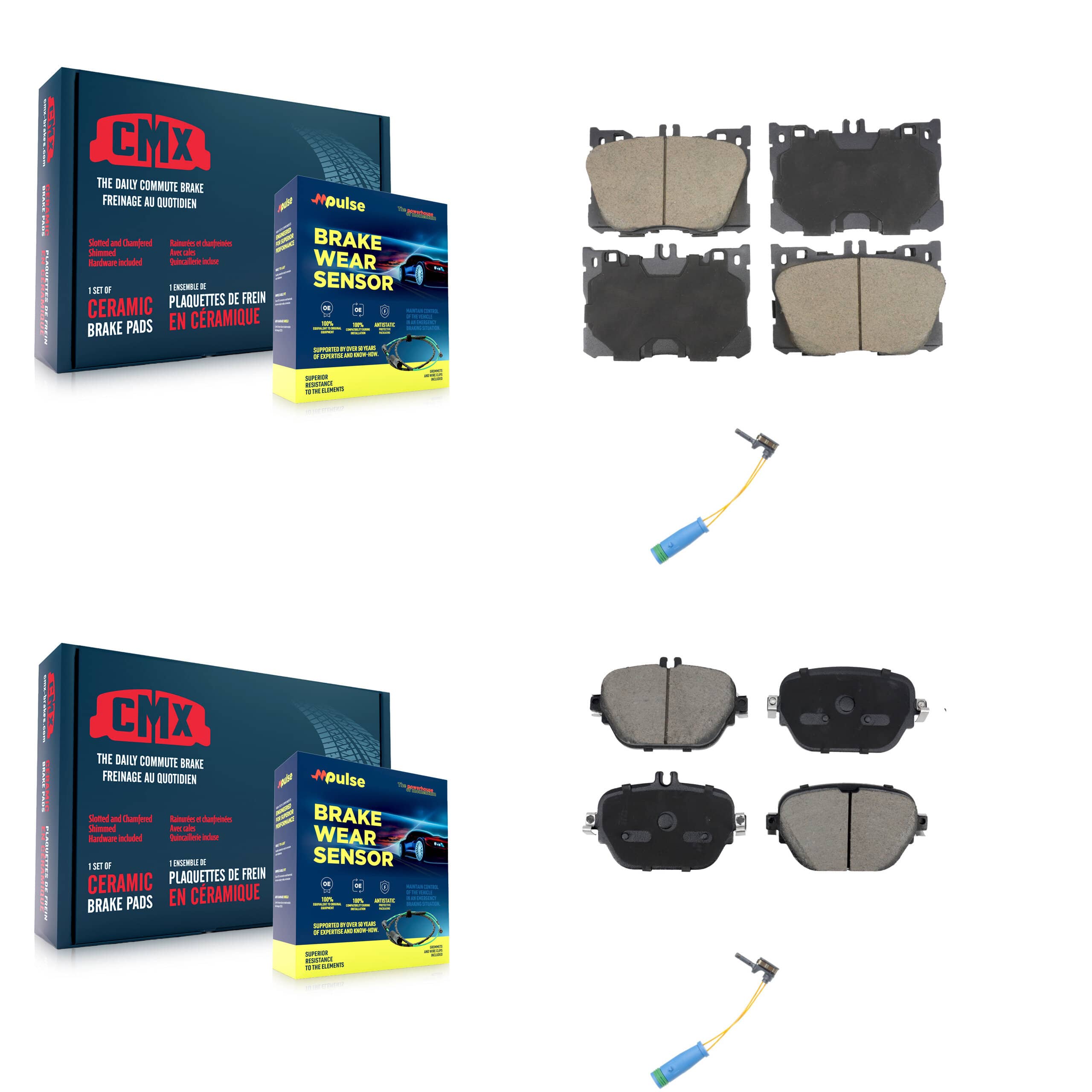CMX - KCW-101124 - Front and Rear Disc Brake Pad Kits
