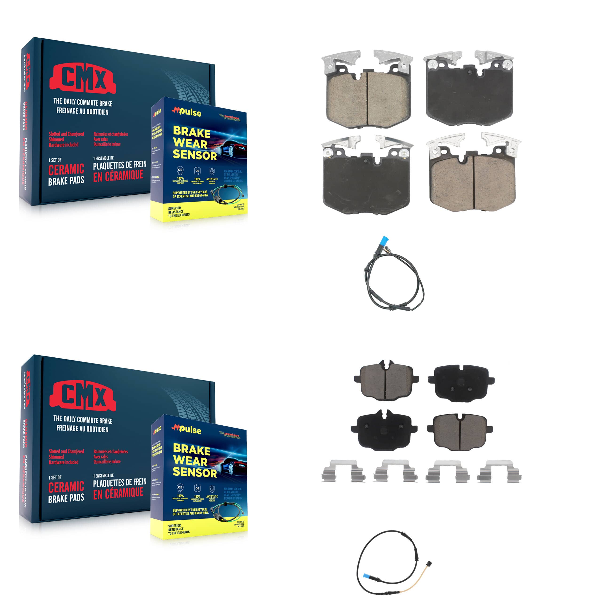 CMX - KCW-101130 - Front and Rear Disc Brake Pad Kits