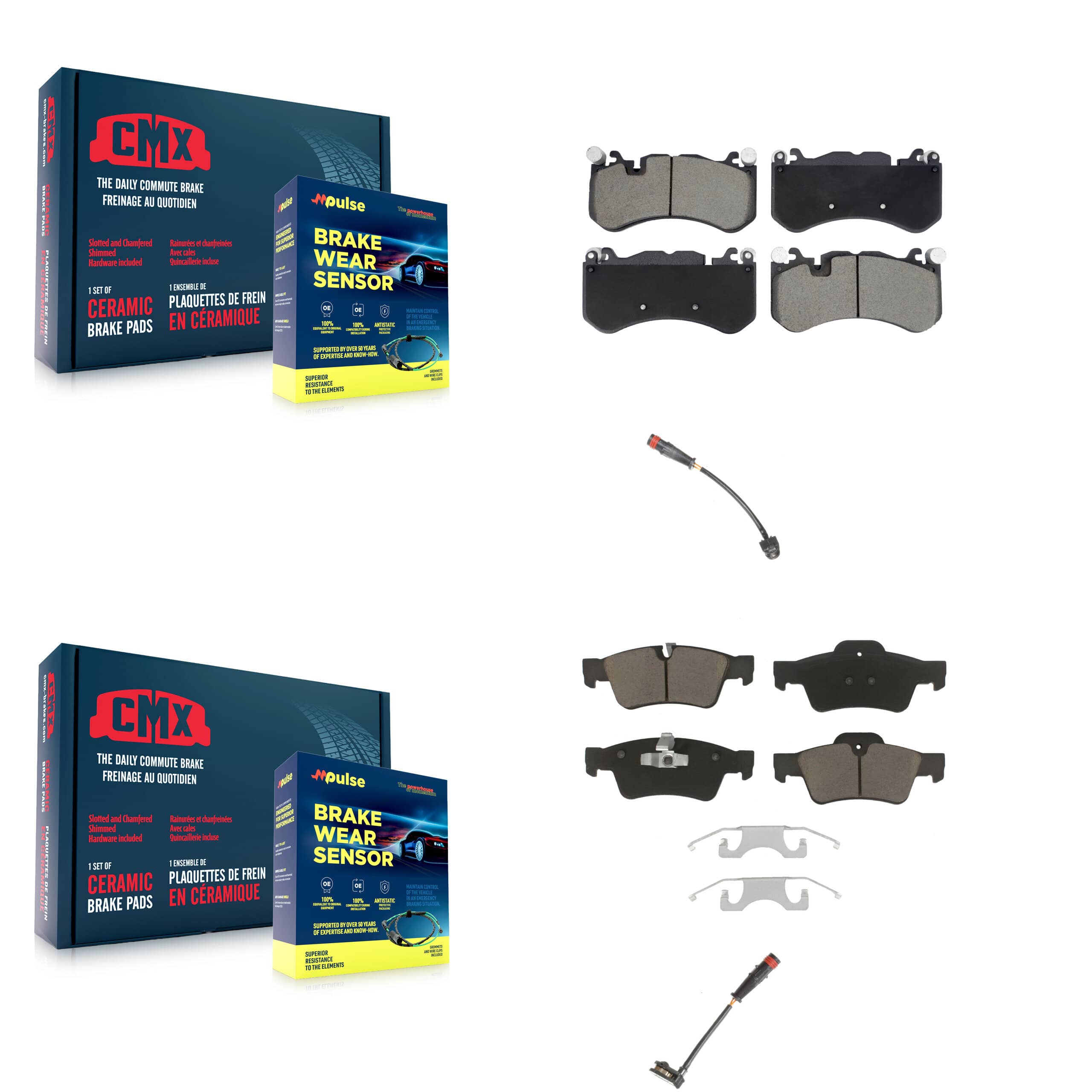 CMX - KCW-101154 - Front and Rear Disc Brake Pad Kits