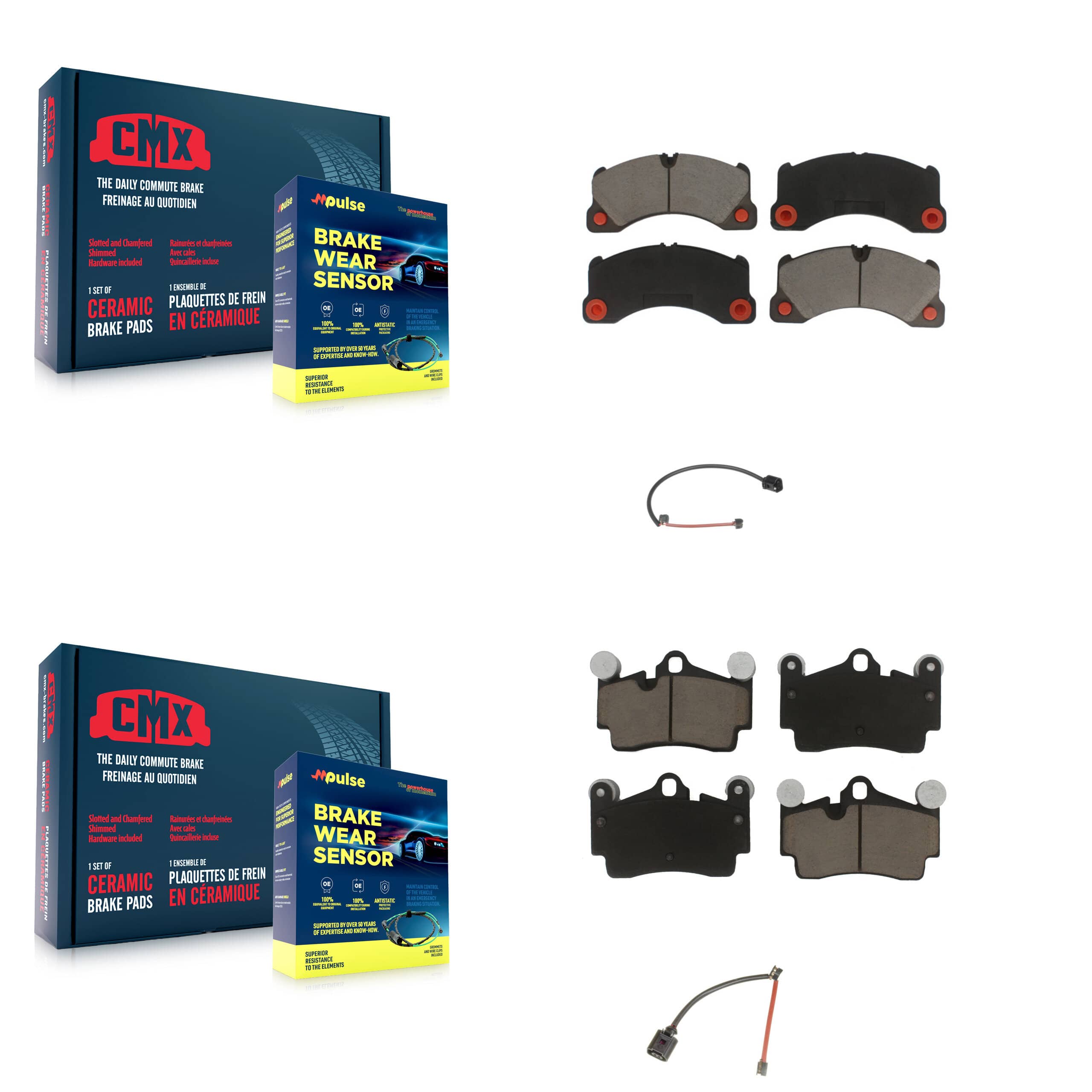 CMX - KCW-101293 - Front and Rear Disc Brake Pad Kits