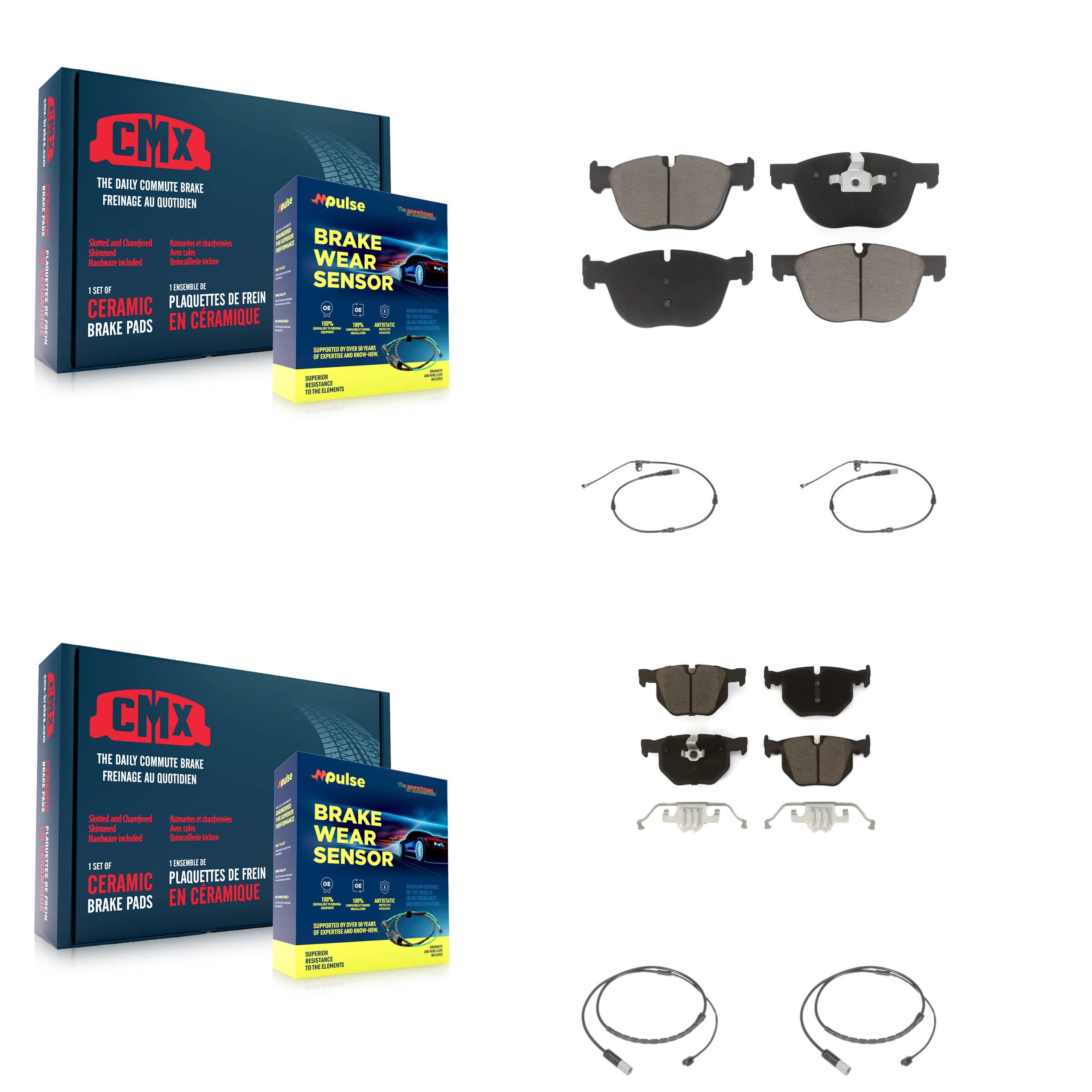 CMX - KCW-101312 - Front and Rear Disc Brake Pad Kits