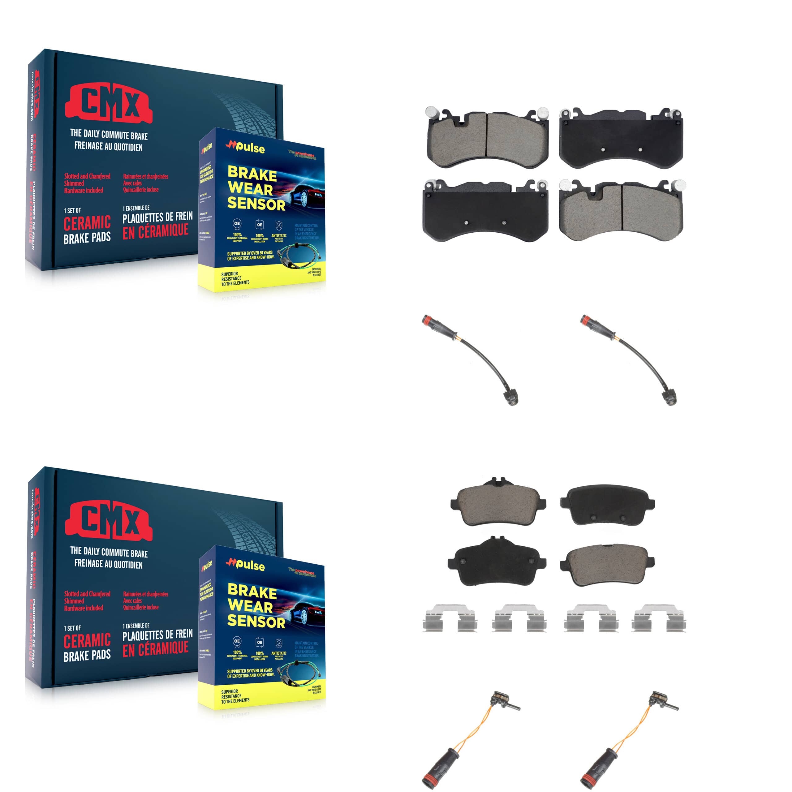 CMX - KCW-101318 - Front and Rear Disc Brake Pad Kits