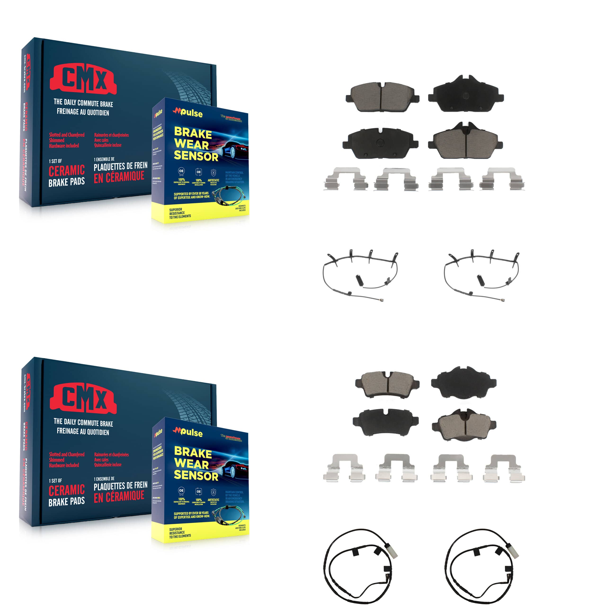 CMX - KCW-101319 - Front and Rear Disc Brake Pad Kits
