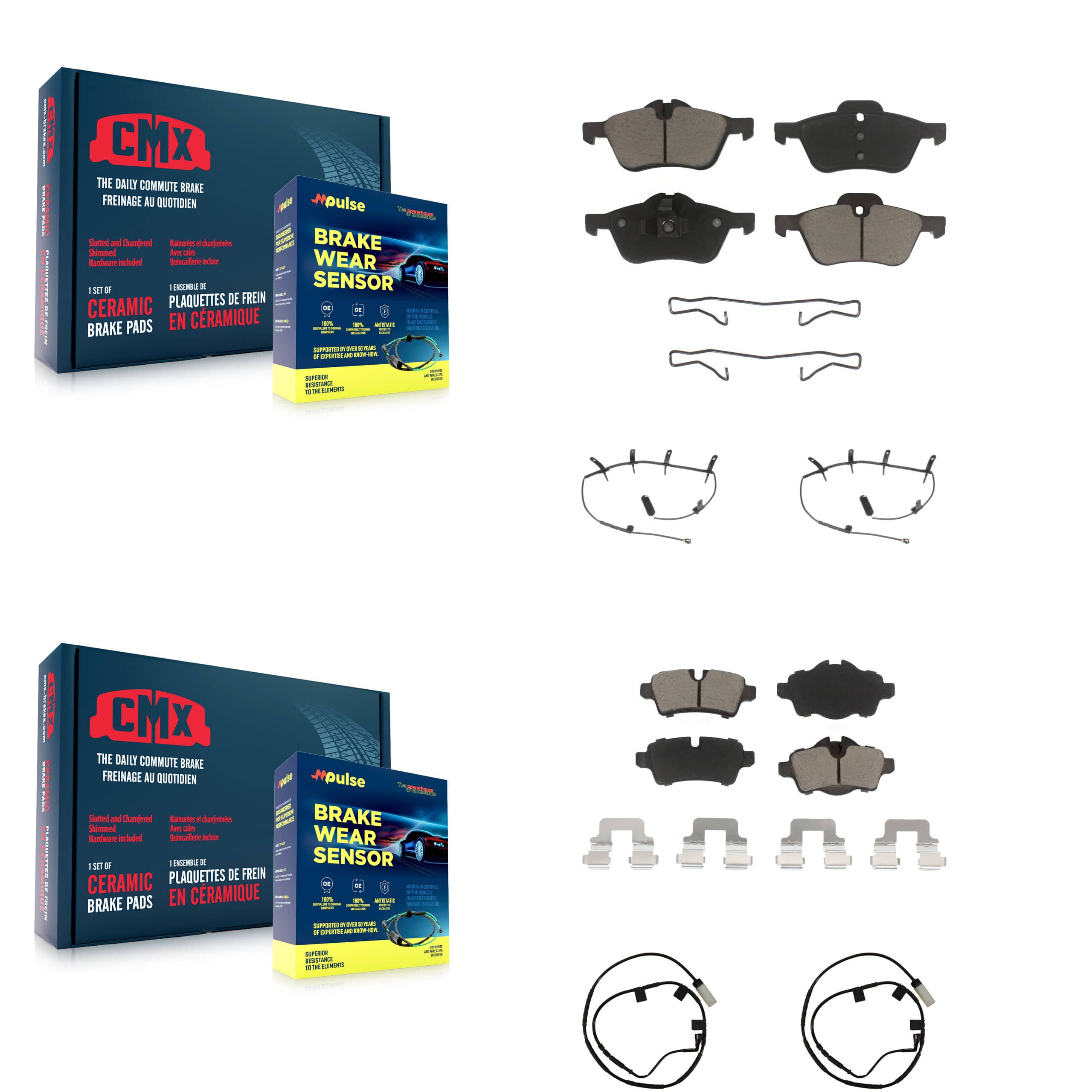 CMX - KCW-101320 - Front and Rear Disc Brake Pad Kits