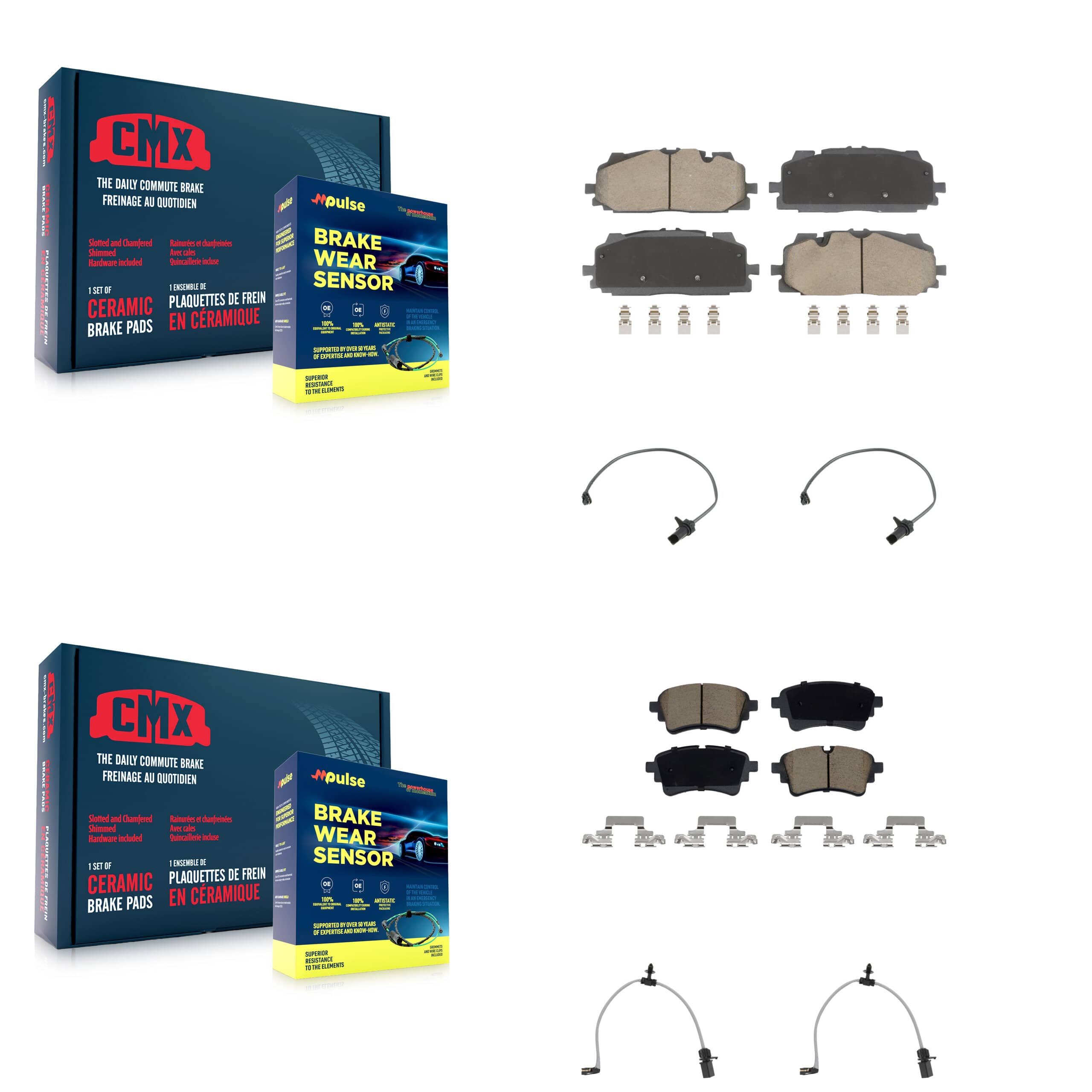 CMX - KCW-101327 - Front and Rear Disc Brake Pad Kits