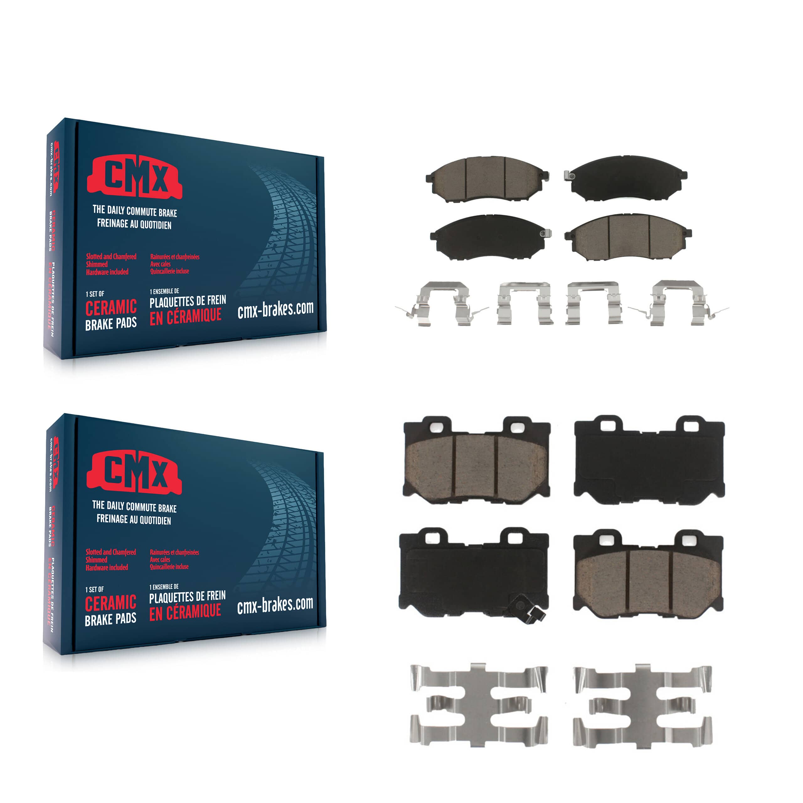 CMX - KCX-100721 - Front and Rear Disc Brake Pad Kits