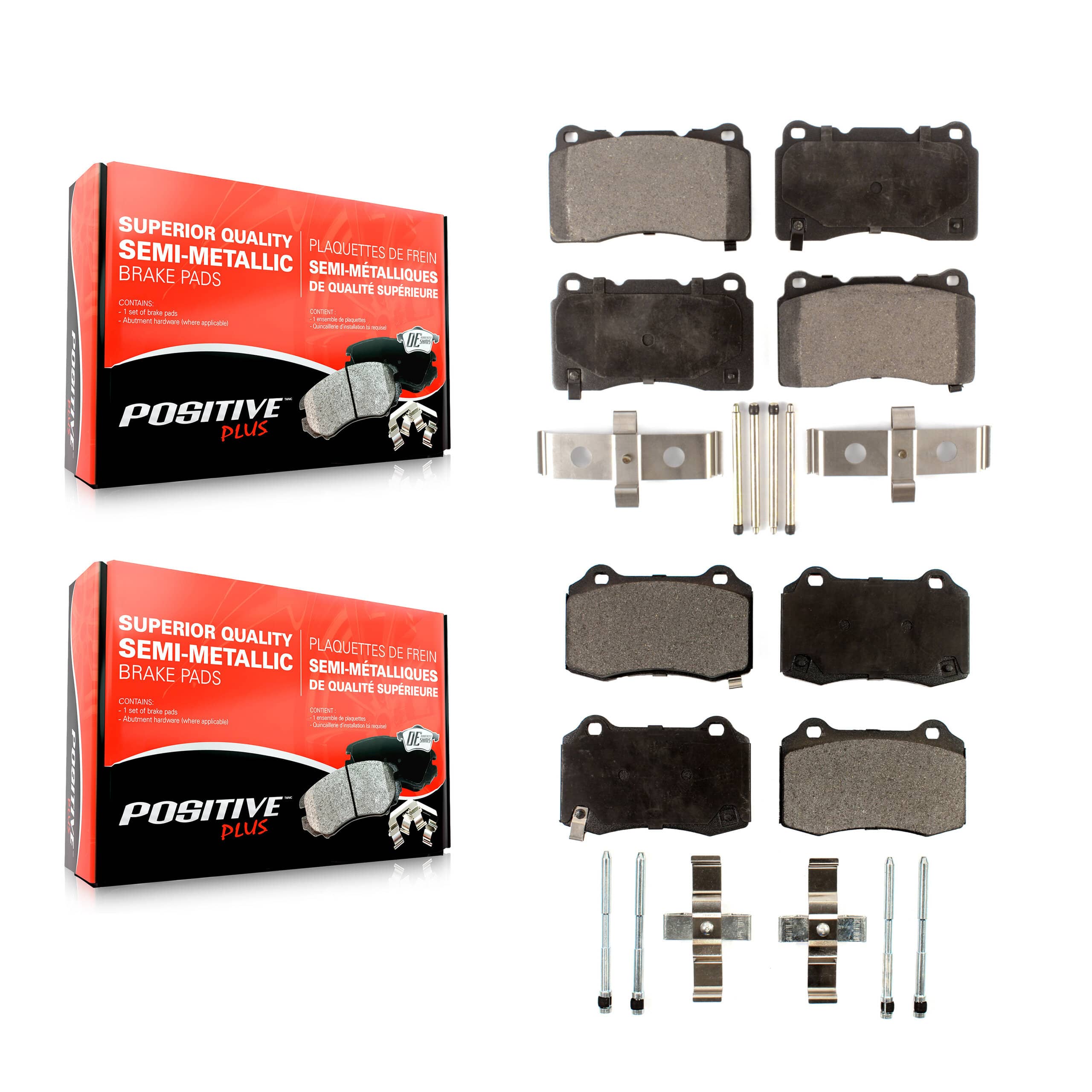 Positive Plus - KPF-100006 - Front and Rear Disc Brake Pad Kits