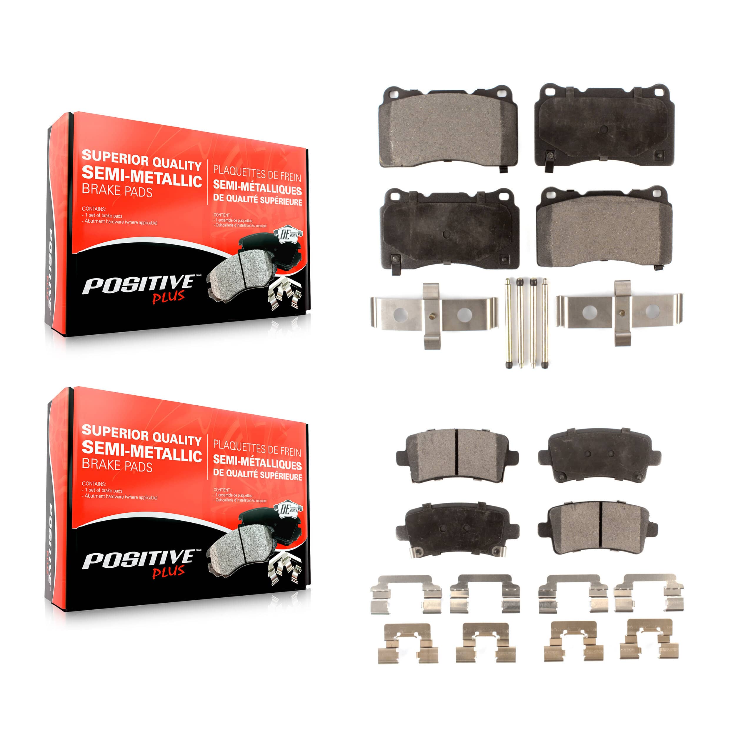 Positive Plus - KPF-100007 - Front and Rear Disc Brake Pad Kits
