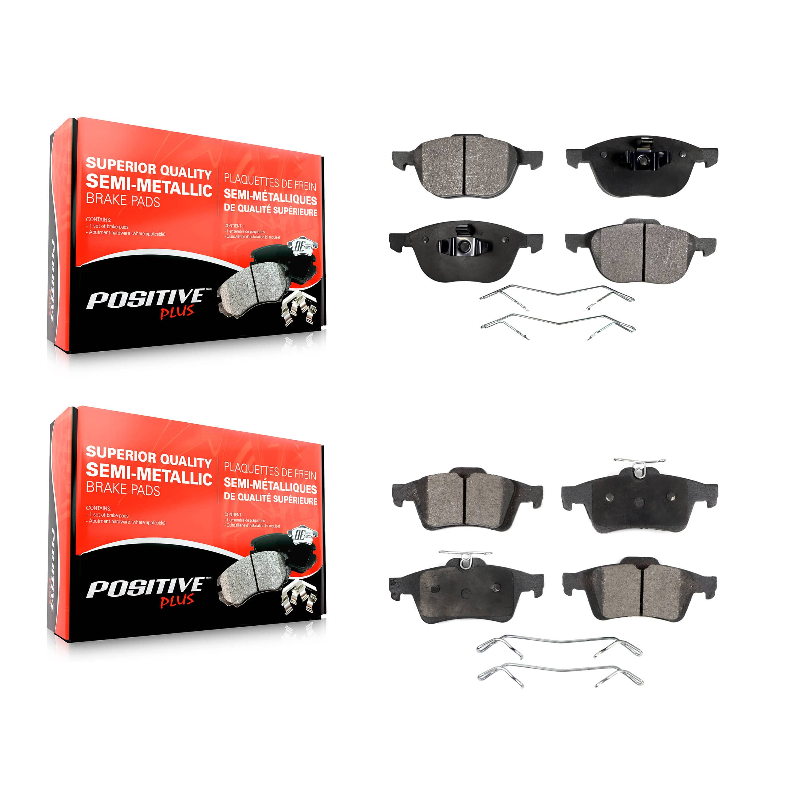 Positive Plus - KPF-100022 - Front and Rear Disc Brake Pad Kits