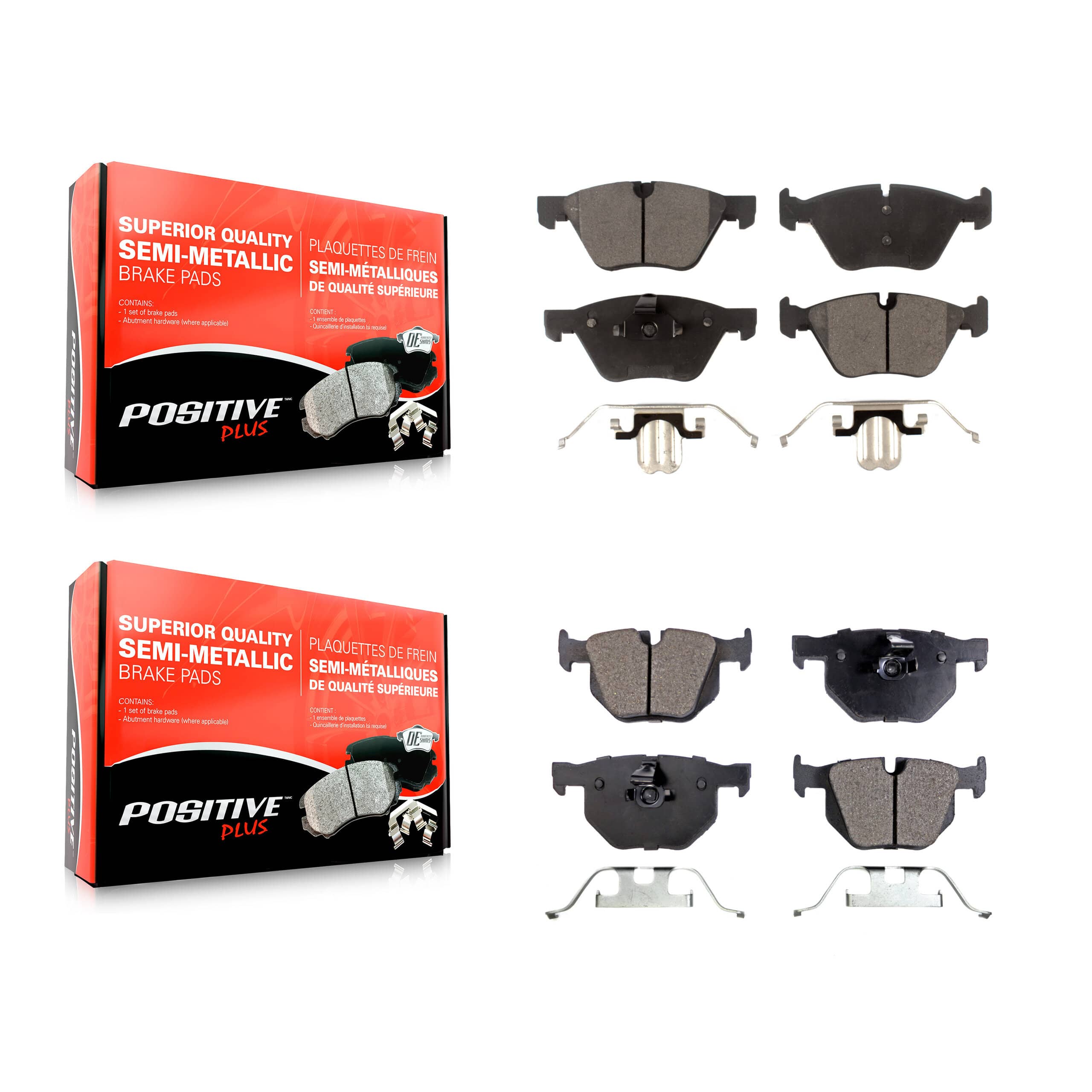 Positive Plus - KPF-100030 - Front and Rear Disc Brake Pad Kits