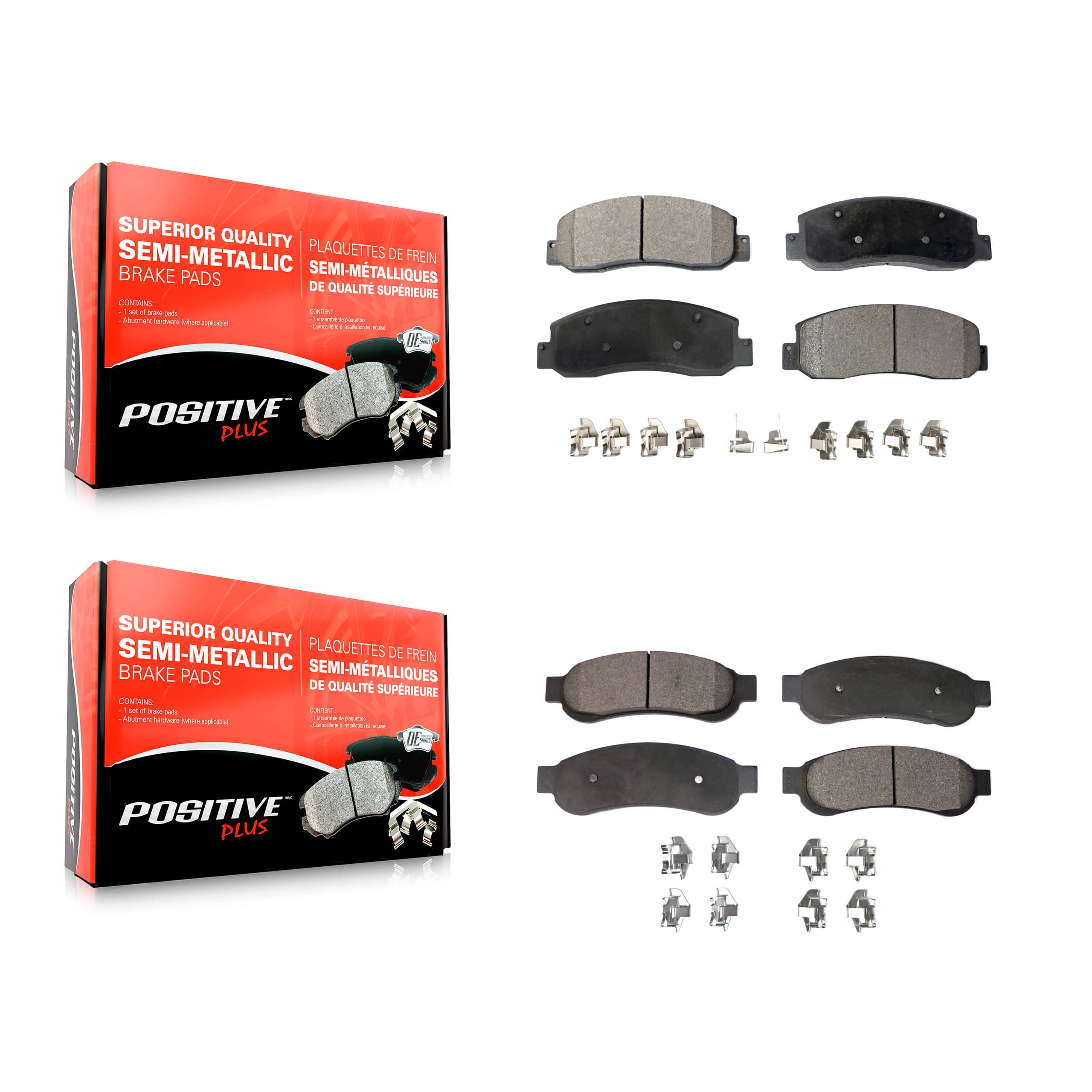 Positive Plus - KPF-100034 - Front and Rear Disc Brake Pad Kits