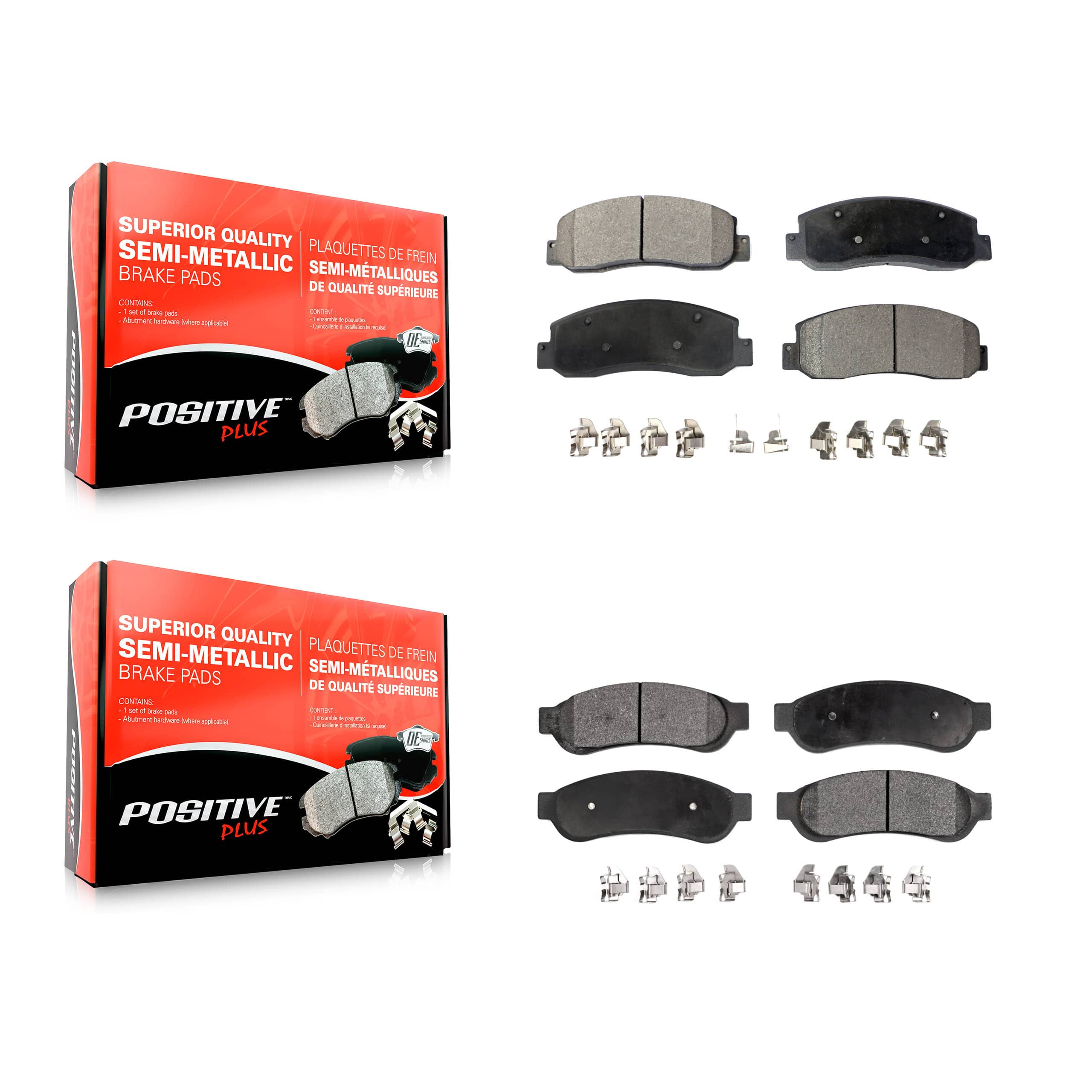 Positive Plus - KPF-100035 - Front and Rear Disc Brake Pad Kits